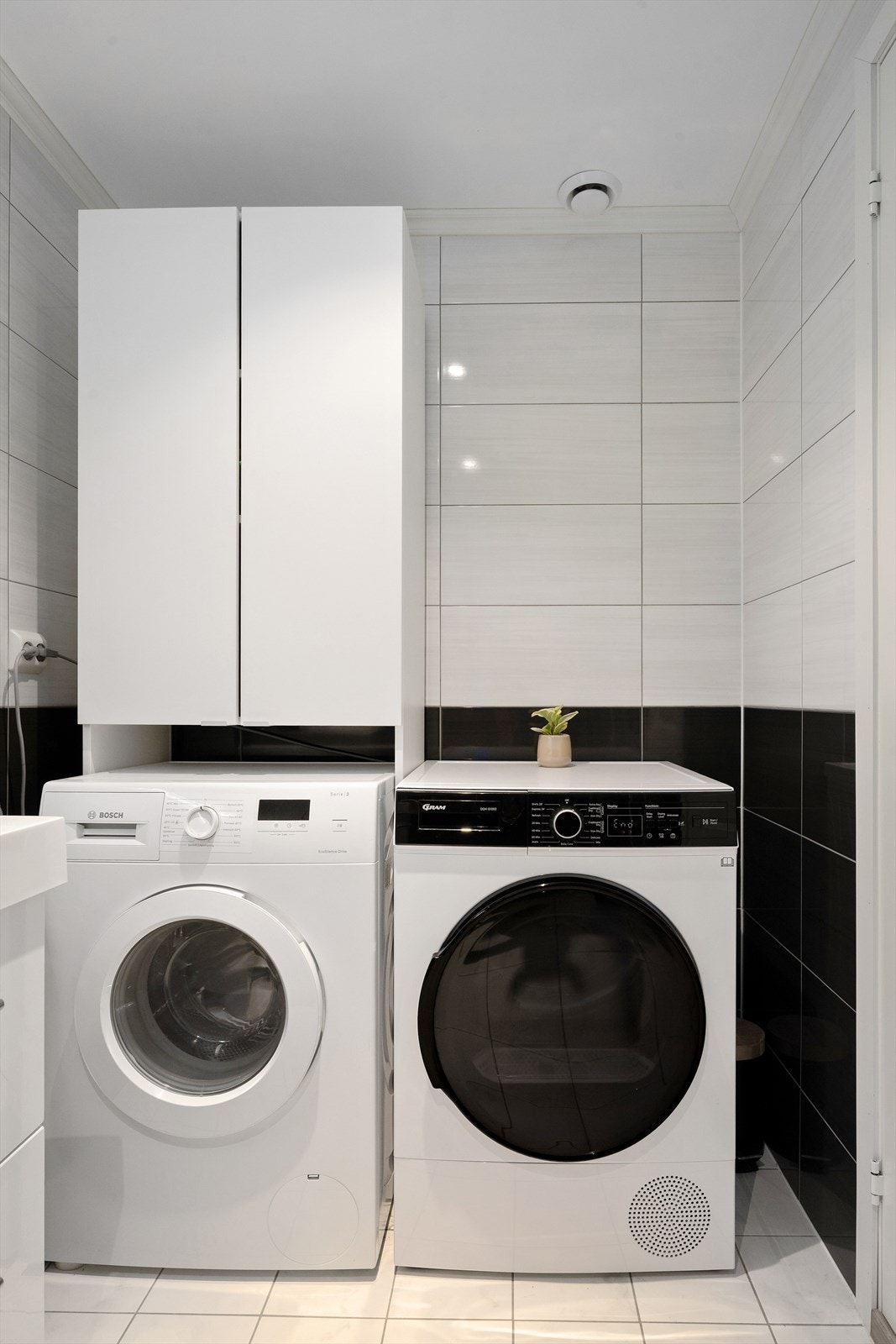 I enden er det plass til både vaskemaskin og tørketrommel. Galleribilde