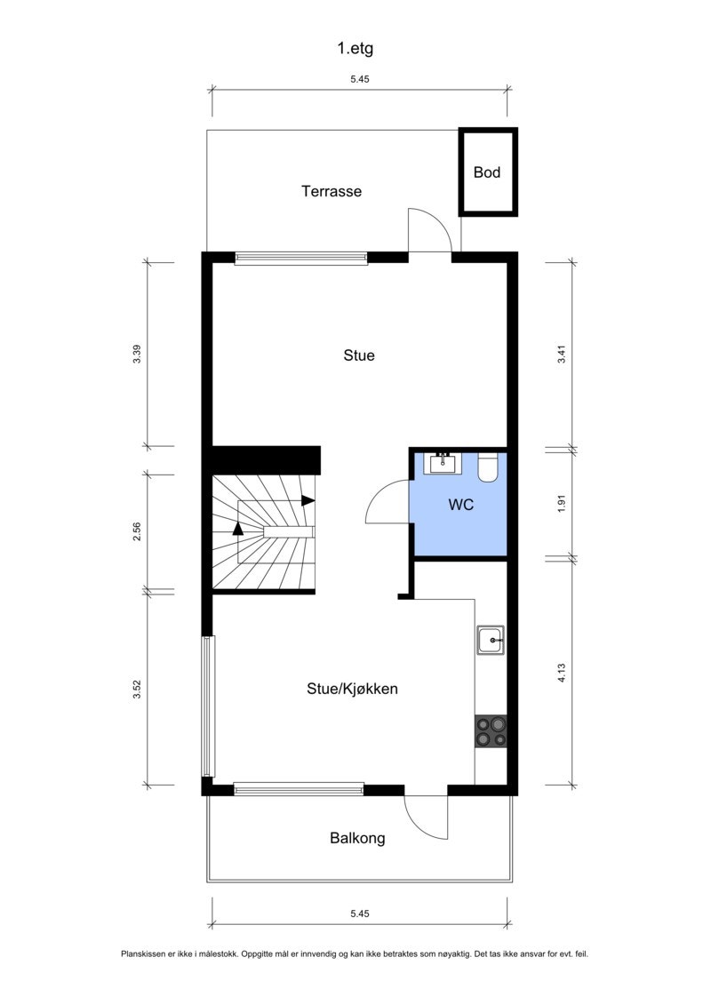 Plantegning hovedetasje Galleribilde