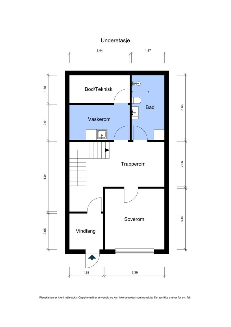 Plantegning underetasje Galleribilde