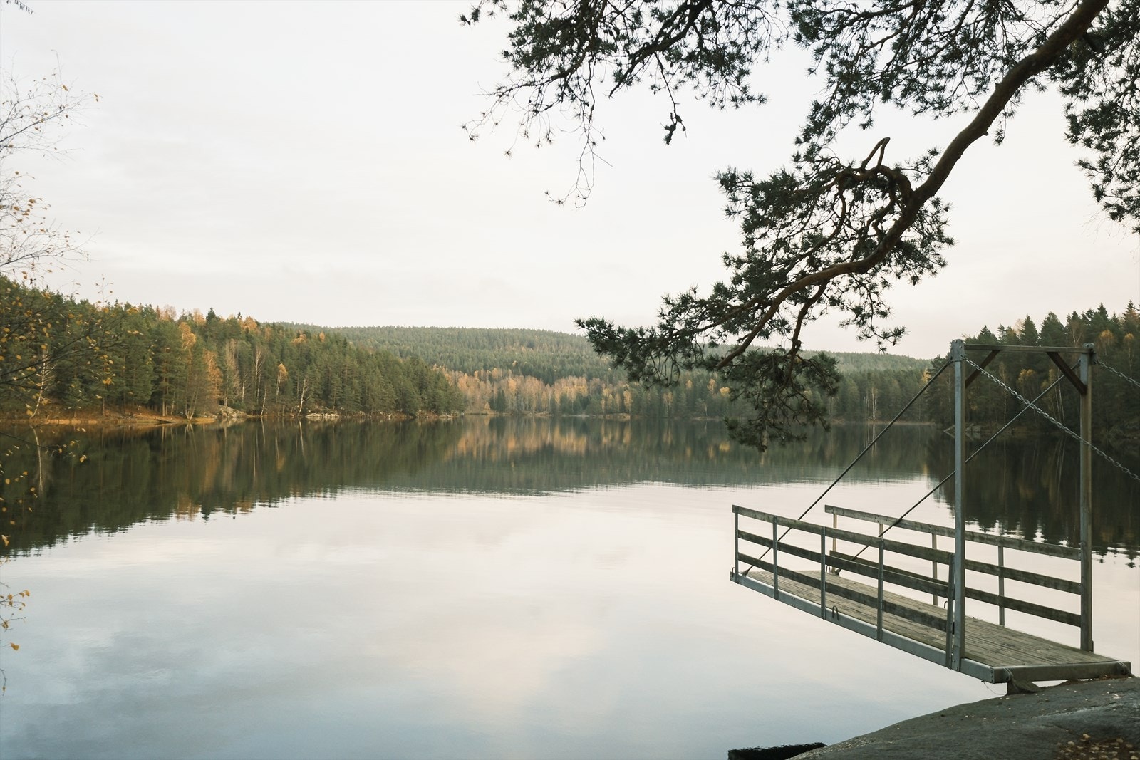 Fine badeplasser i Østmarka, her ved Nøklevann. Galleribilde