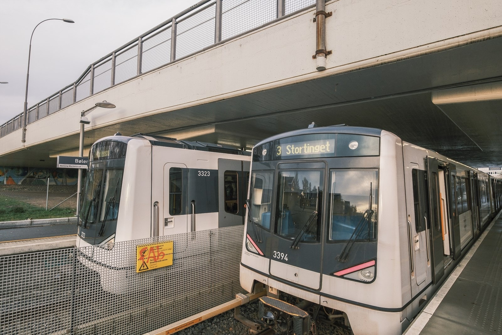 Linje 3 tar deg til sentrum av Oslo på ca. 20 minutter. Galleribilde