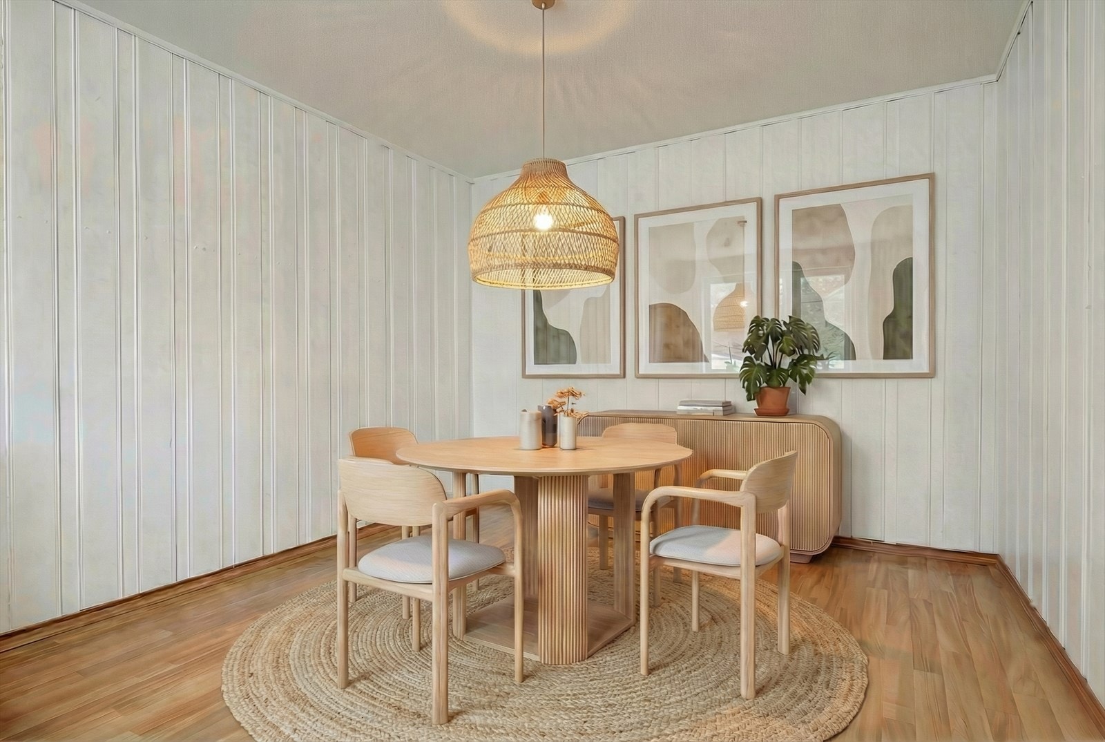 Felleskostnadene inkluderer "Alt" du trenger, som blant annet betjening av andel fellesgjeld, kommunale avgifter, felles bygningsforsikring og diverse vedlikehold/drift iht. regnskap. (Bildet er digitalt møblert) Galleribilde