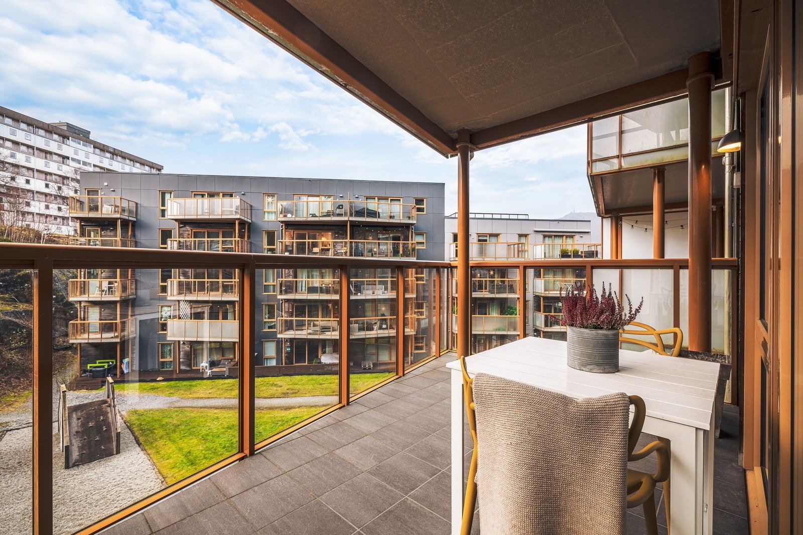 Stor balkong på ca. 9 kvm. Galleribilde