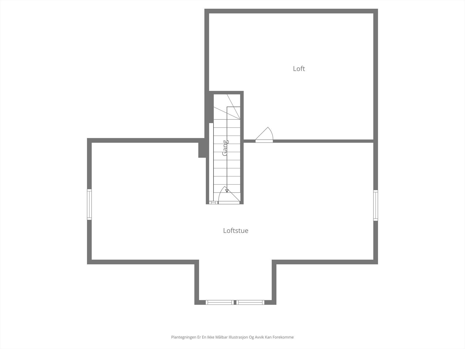 Planskisse loftsetasje Galleribilde