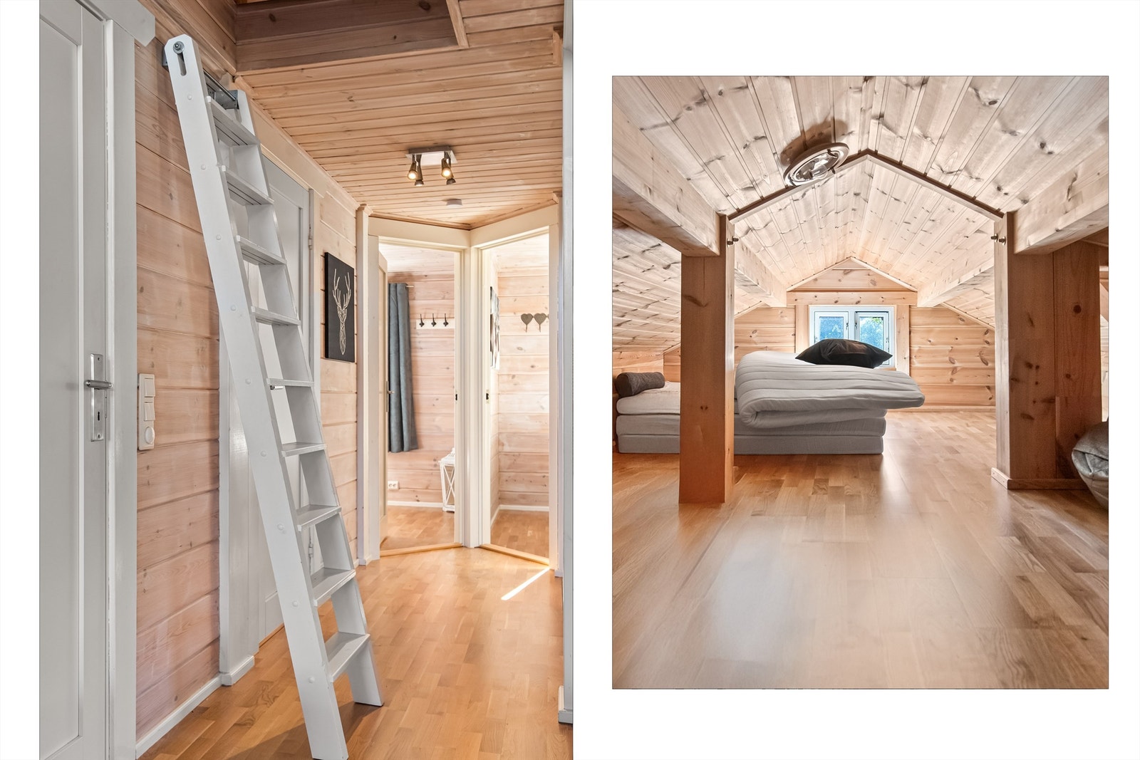 Hems med adkomst via stigetrapp - gir ekstra plass til overnatting eller avslapning (ikke godkjent til varig opphold) Galleribilde