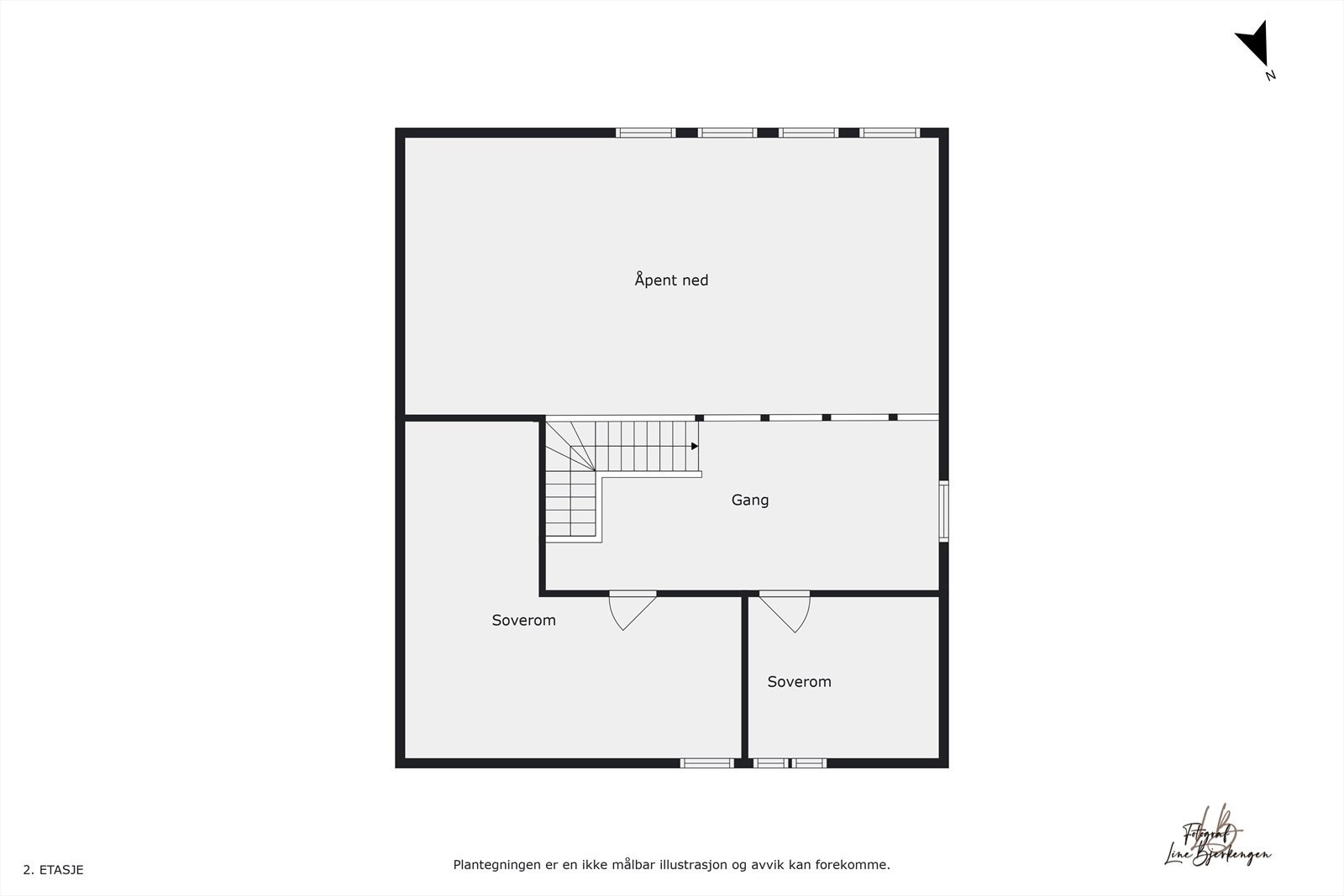 Plantegning 2.etg. Galleribilde