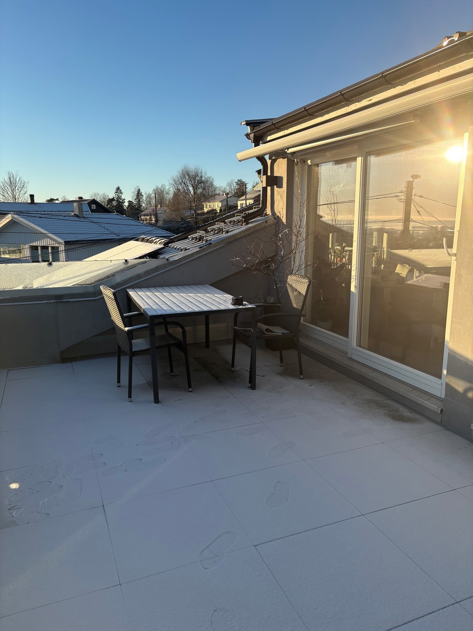 Takterrassen vinter Galleribilde