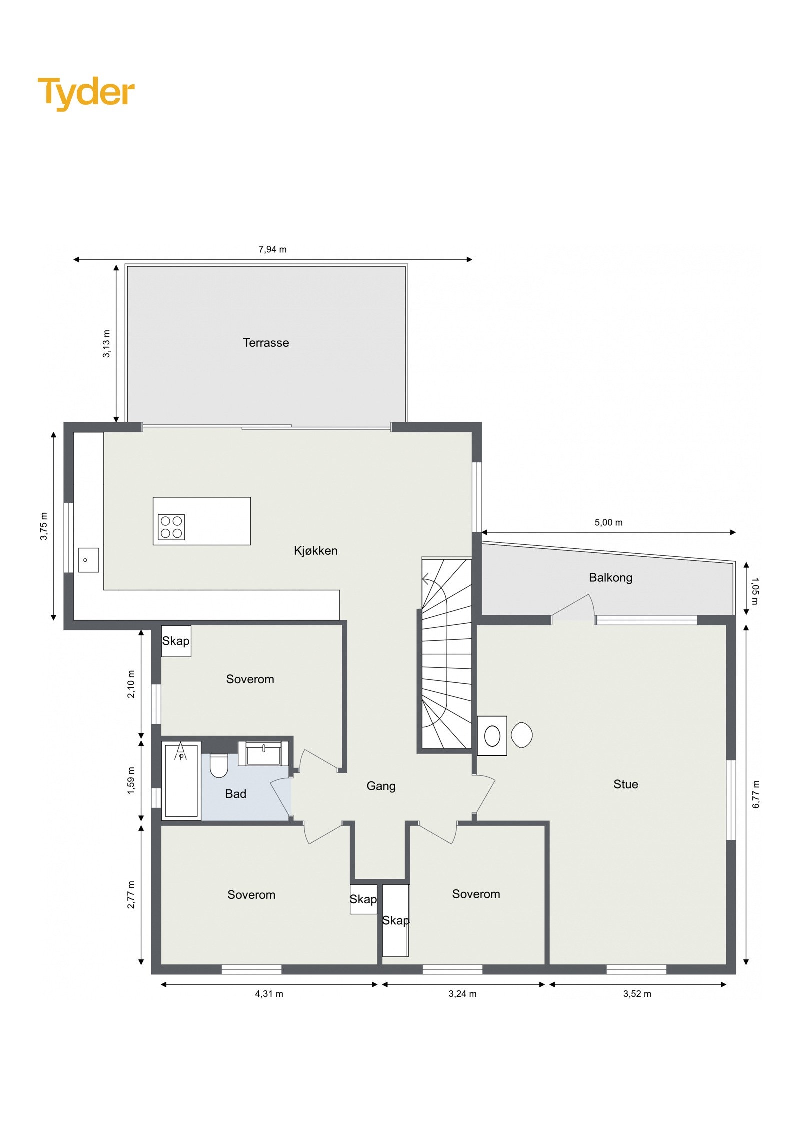 Plantegning 2. Etasje Galleribilde
