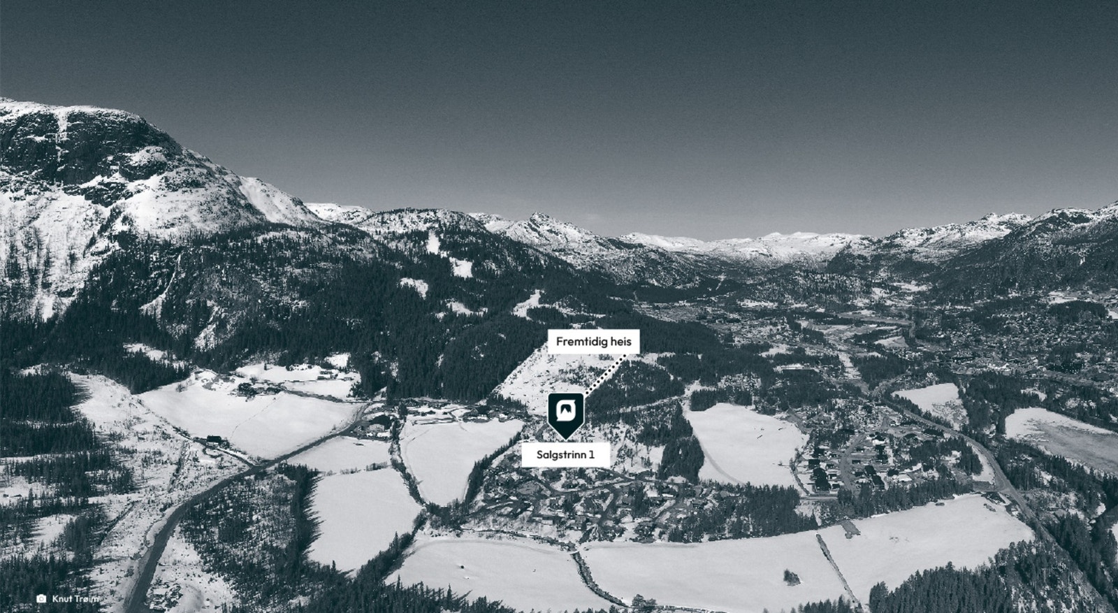 Fremtidig tilbringerheis har estimert byggestart i løpet av 1-2 år. Galleribilde