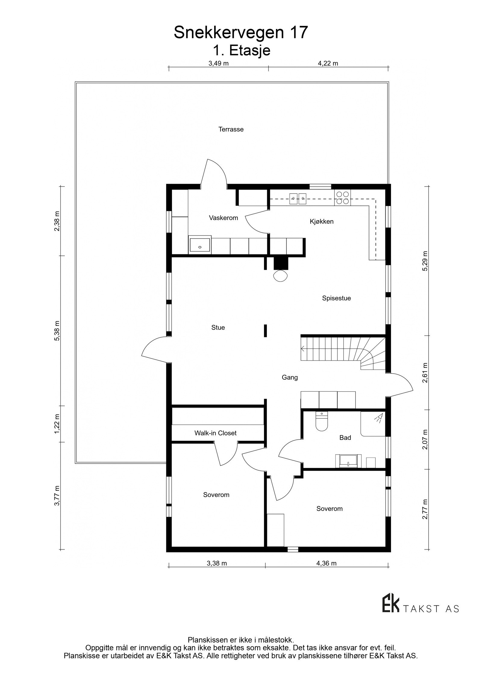 Plantegning 1. Etasje. Galleribilde