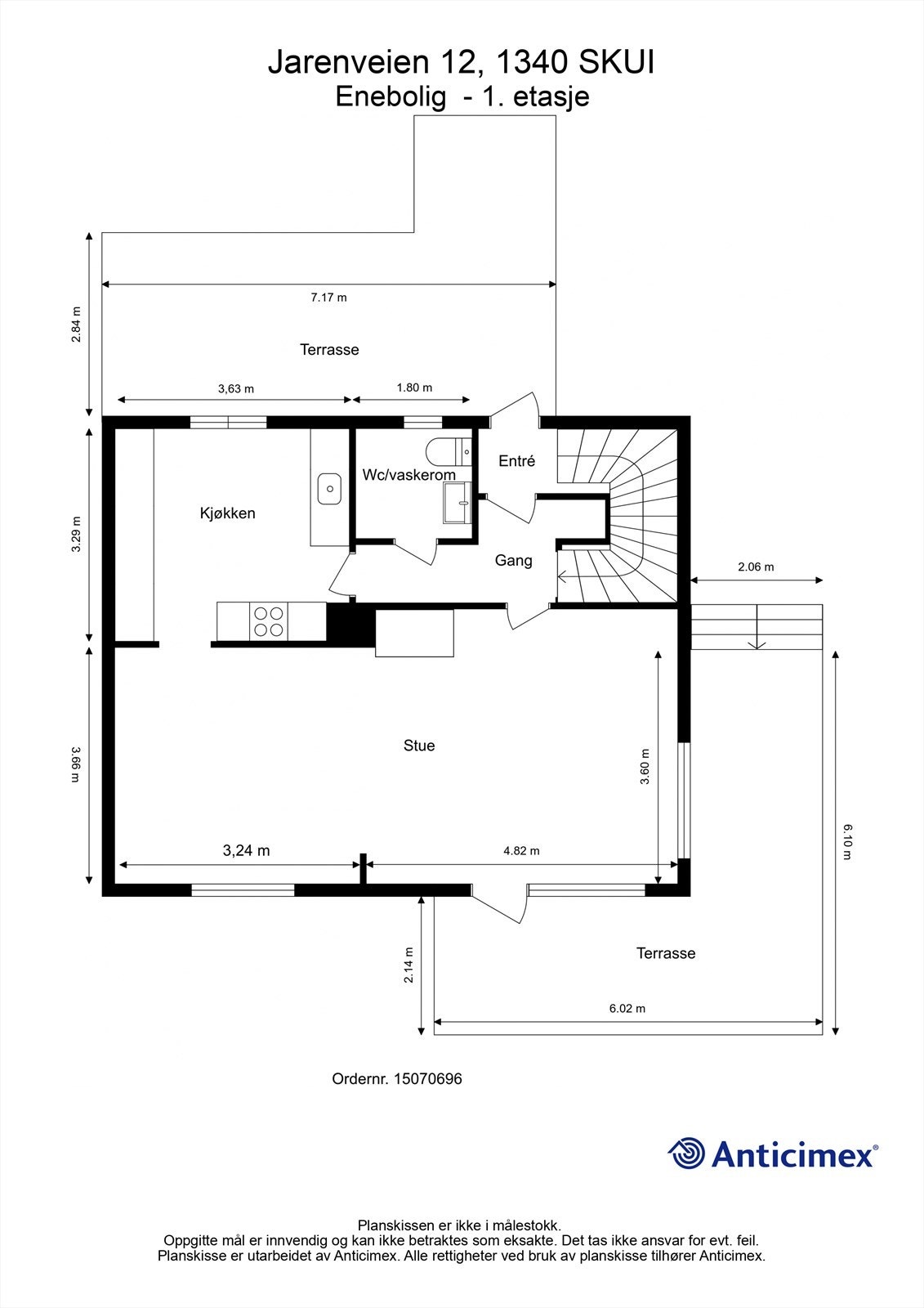 Plantegning 1. etasje Galleribilde