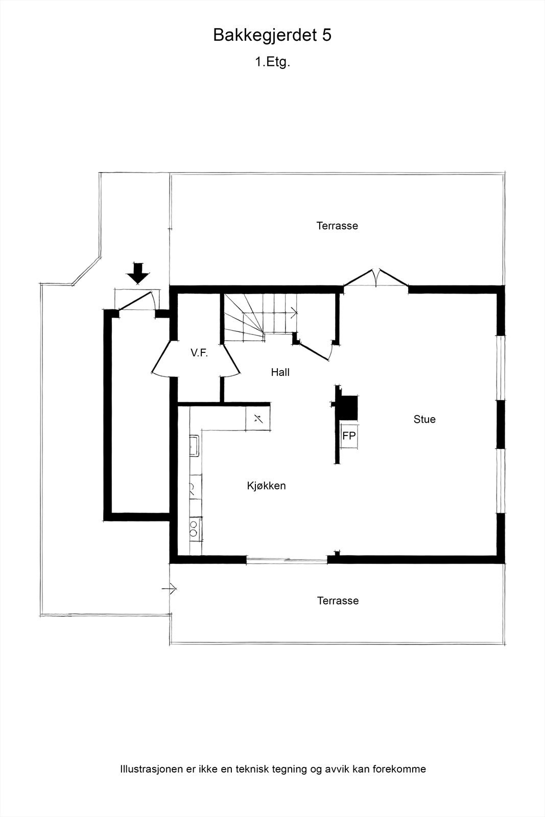 Plantegning første etasje. Galleribilde