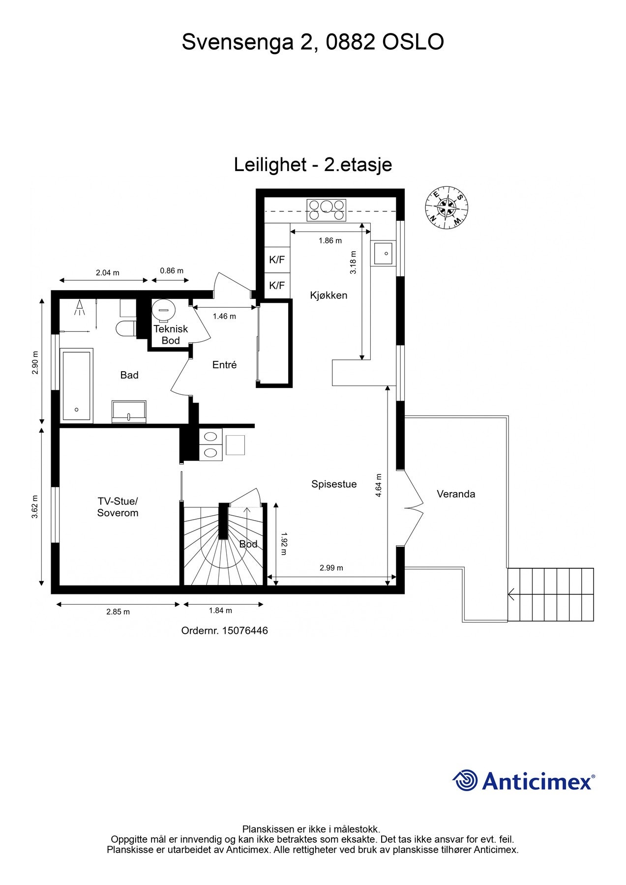 Aller først: plantegninger så du får orientert deg litt. Her er vi i hovedetasjen. Galleribilde