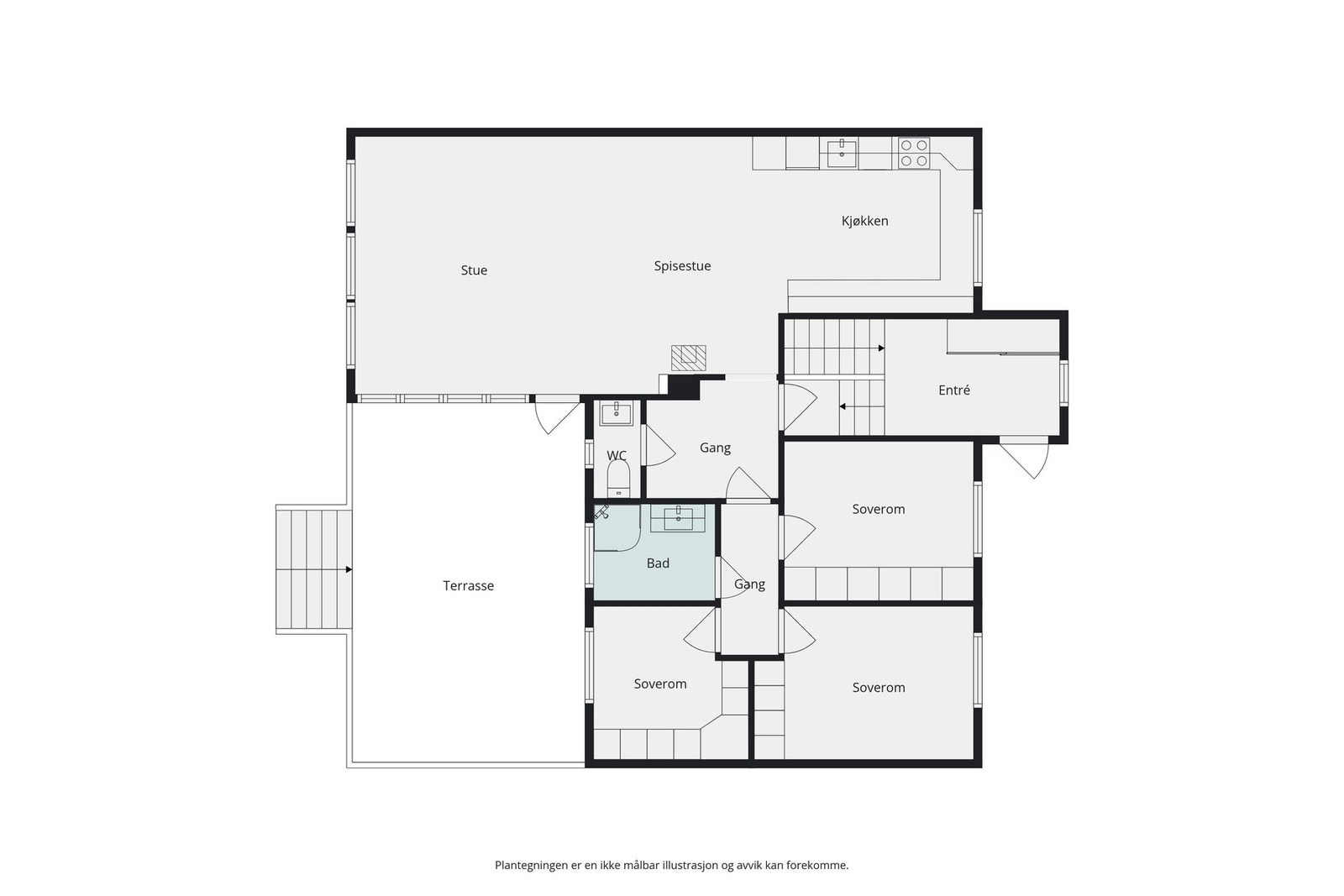 Plantegning 1.etg. Galleribilde