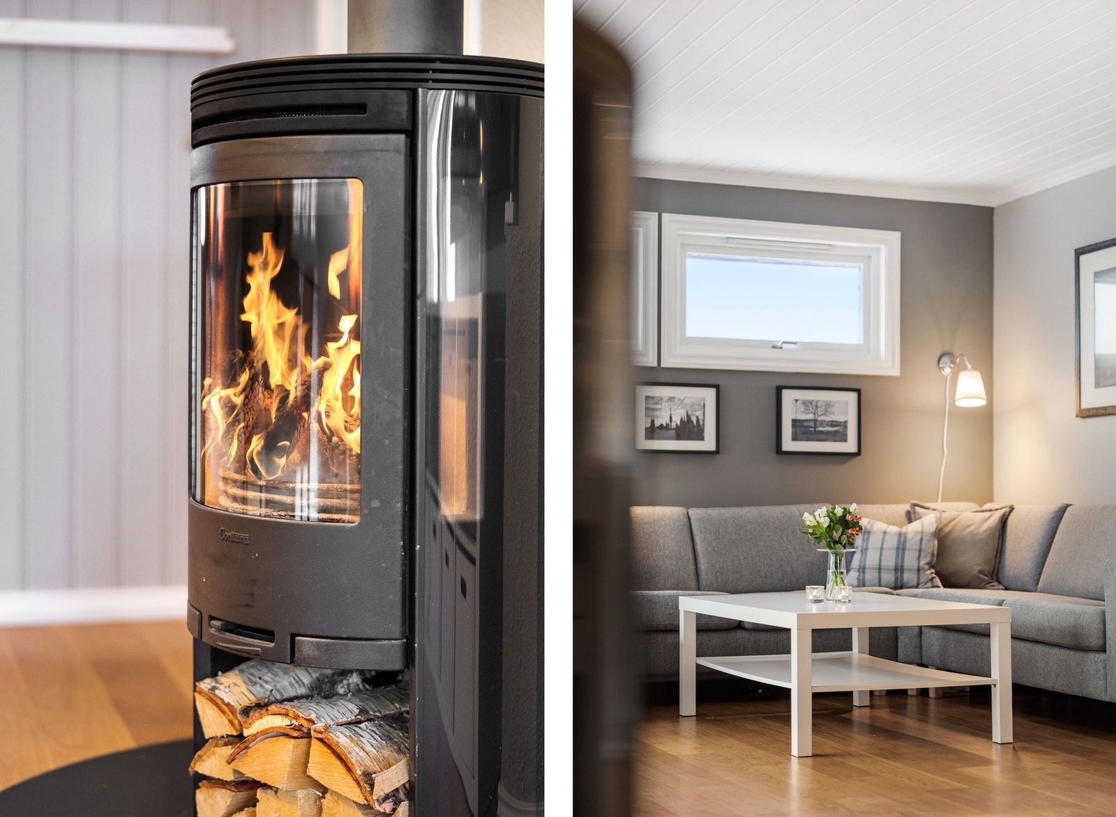 Moderne peisovn for ekstra hygge på kalde dager. Galleribilde