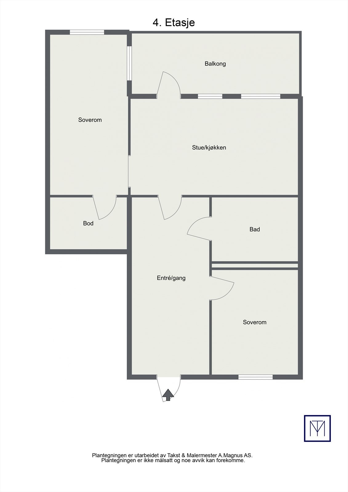 Plantegning Morkvegen 40, 2080 Eidsvoll snr 29 - 2D - 4. Etasje - 17.12.2025.jpg Galleribilde