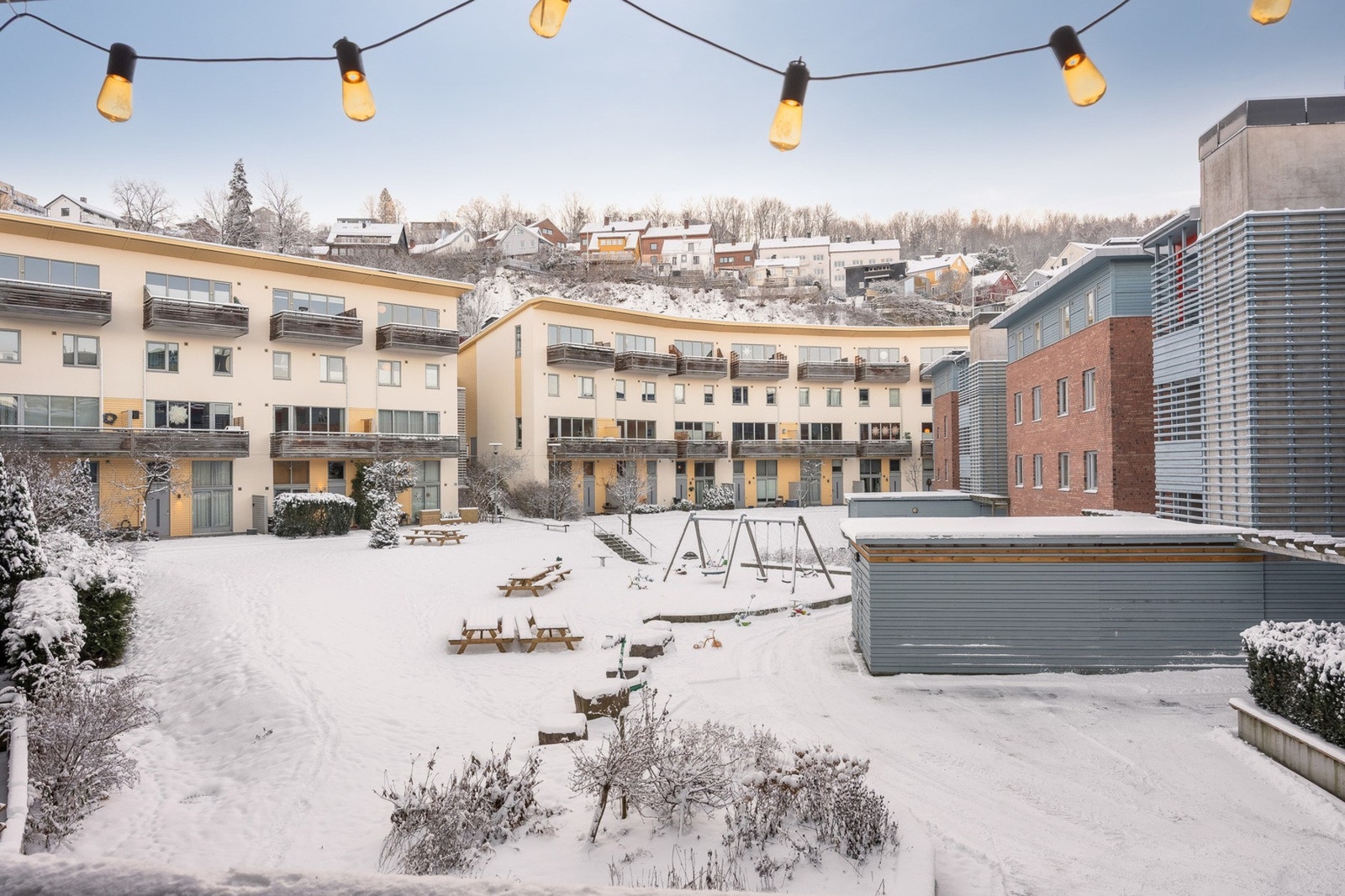 Hyggelig utsyn fra balkong Galleribilde