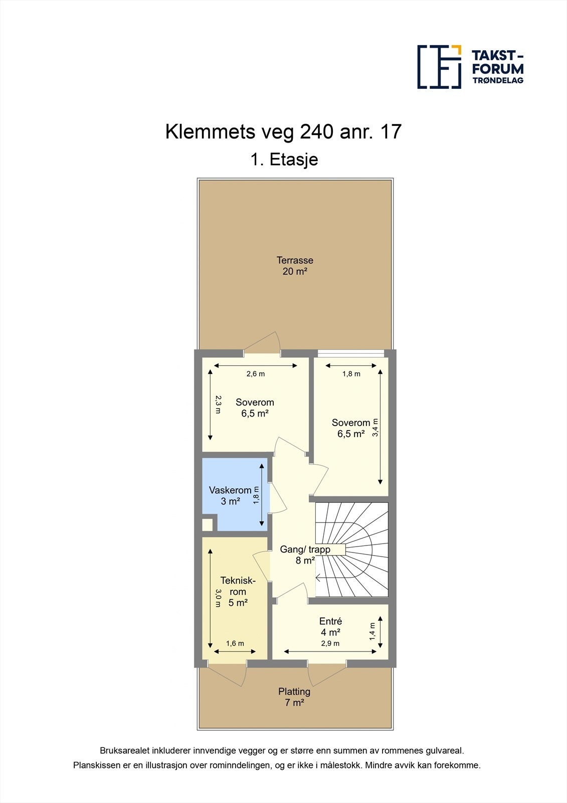 Planskisse 1. etasje. Galleribilde