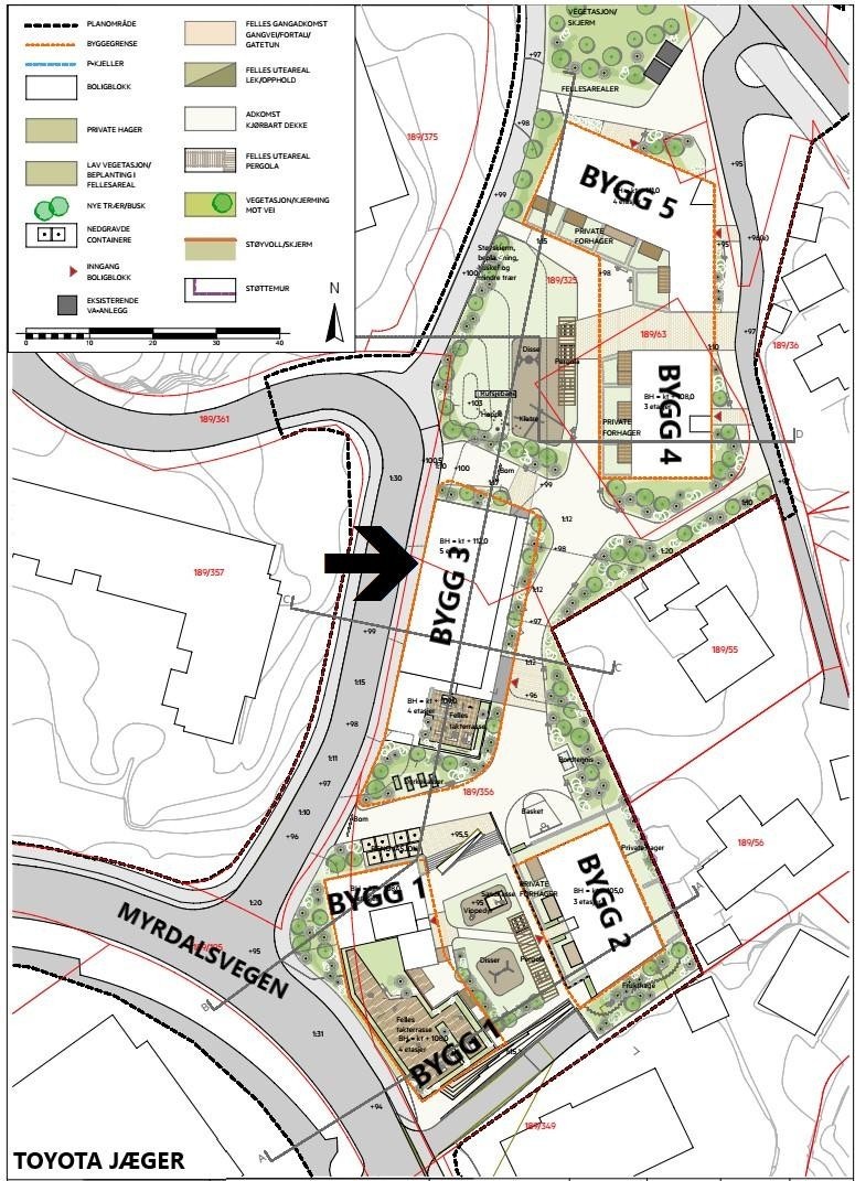 - Oversikt over Lille Gartnerløkken og plassering av B3-404 (Bygg 3) - Galleribilde
