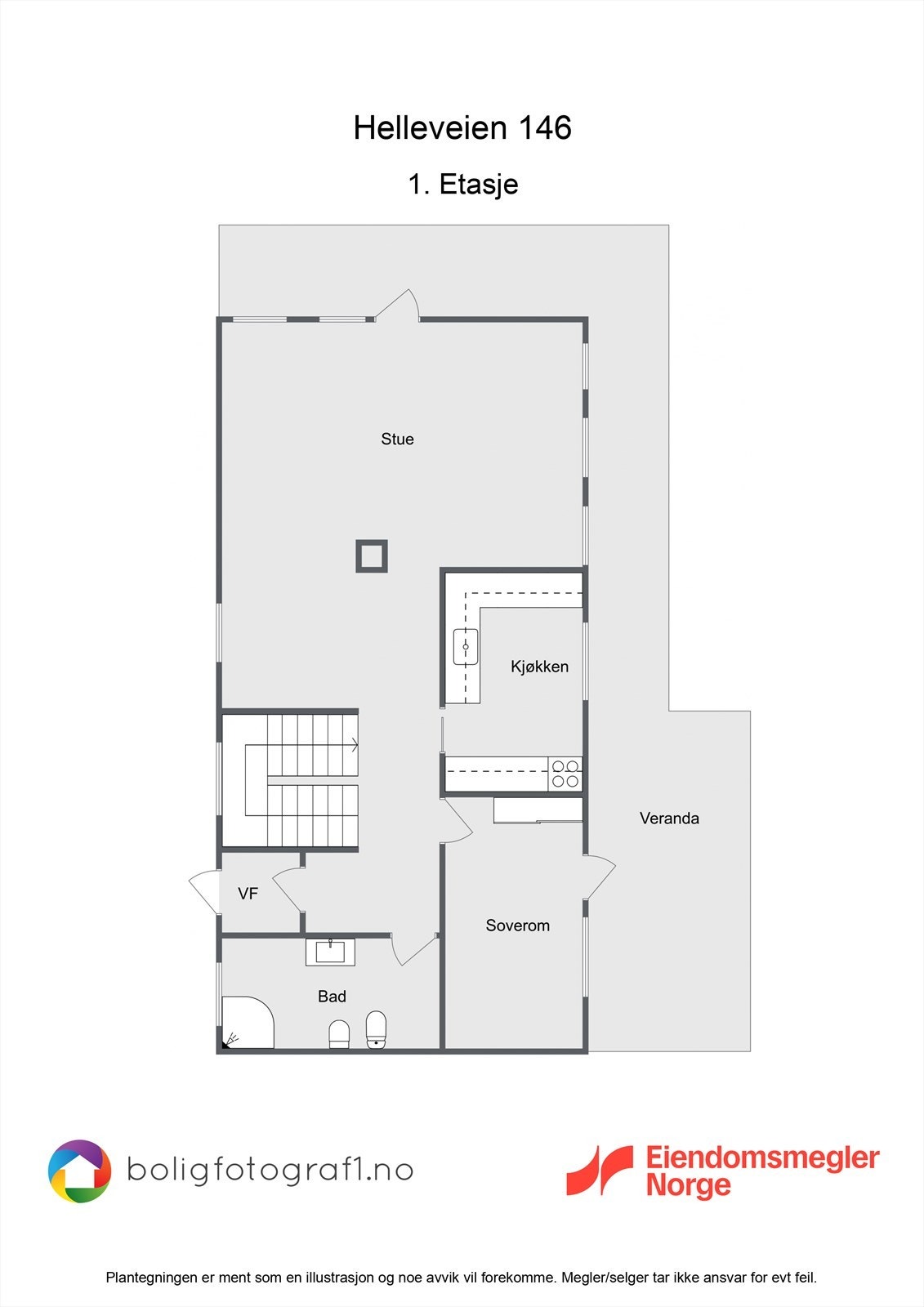 Plantegning 1. etasje Galleribilde