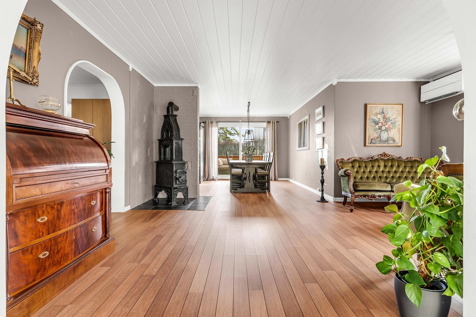 Det er også montert varmepumpe i stuen. Galleribilde