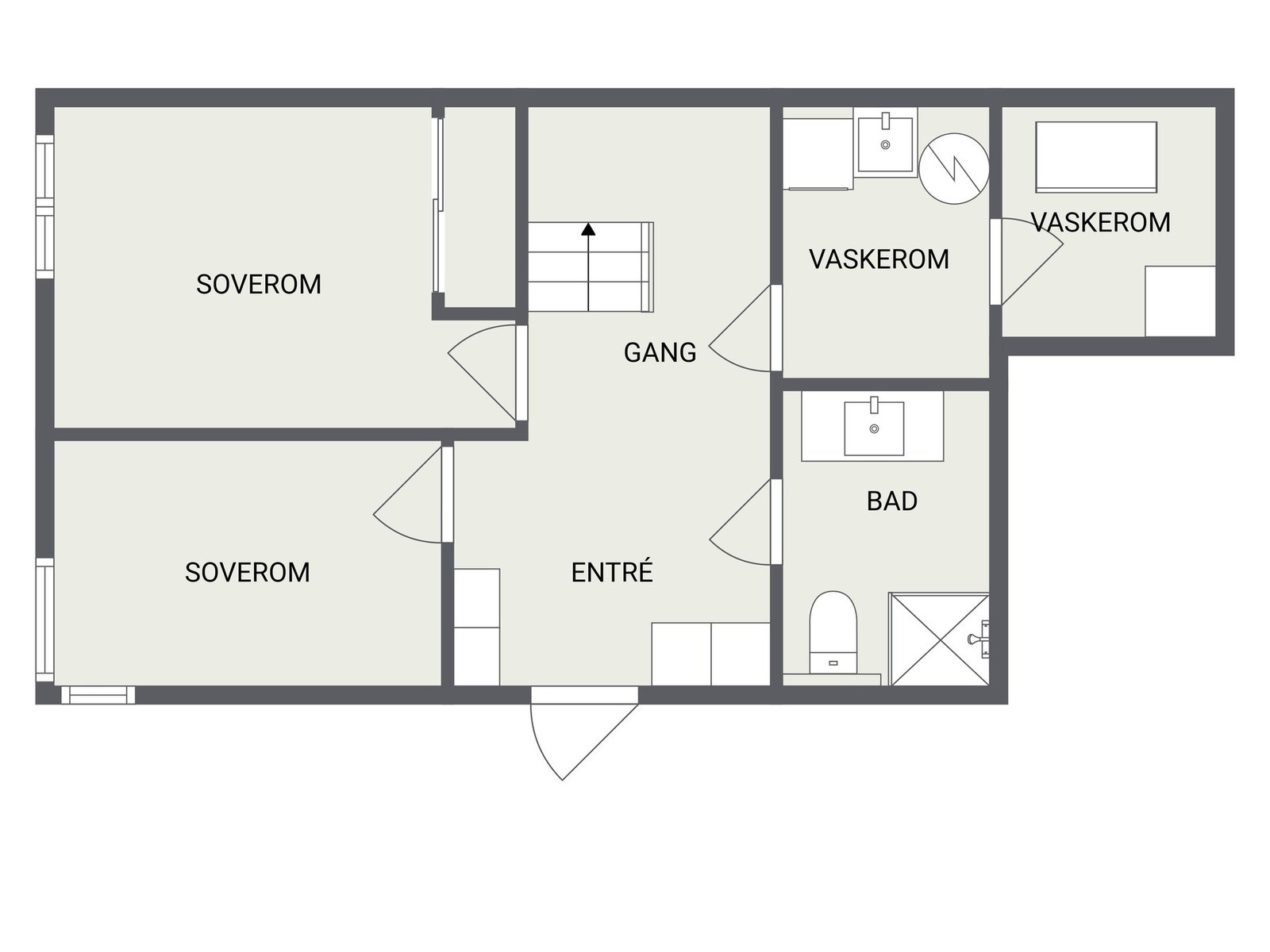 Plantegning underetasje Galleribilde