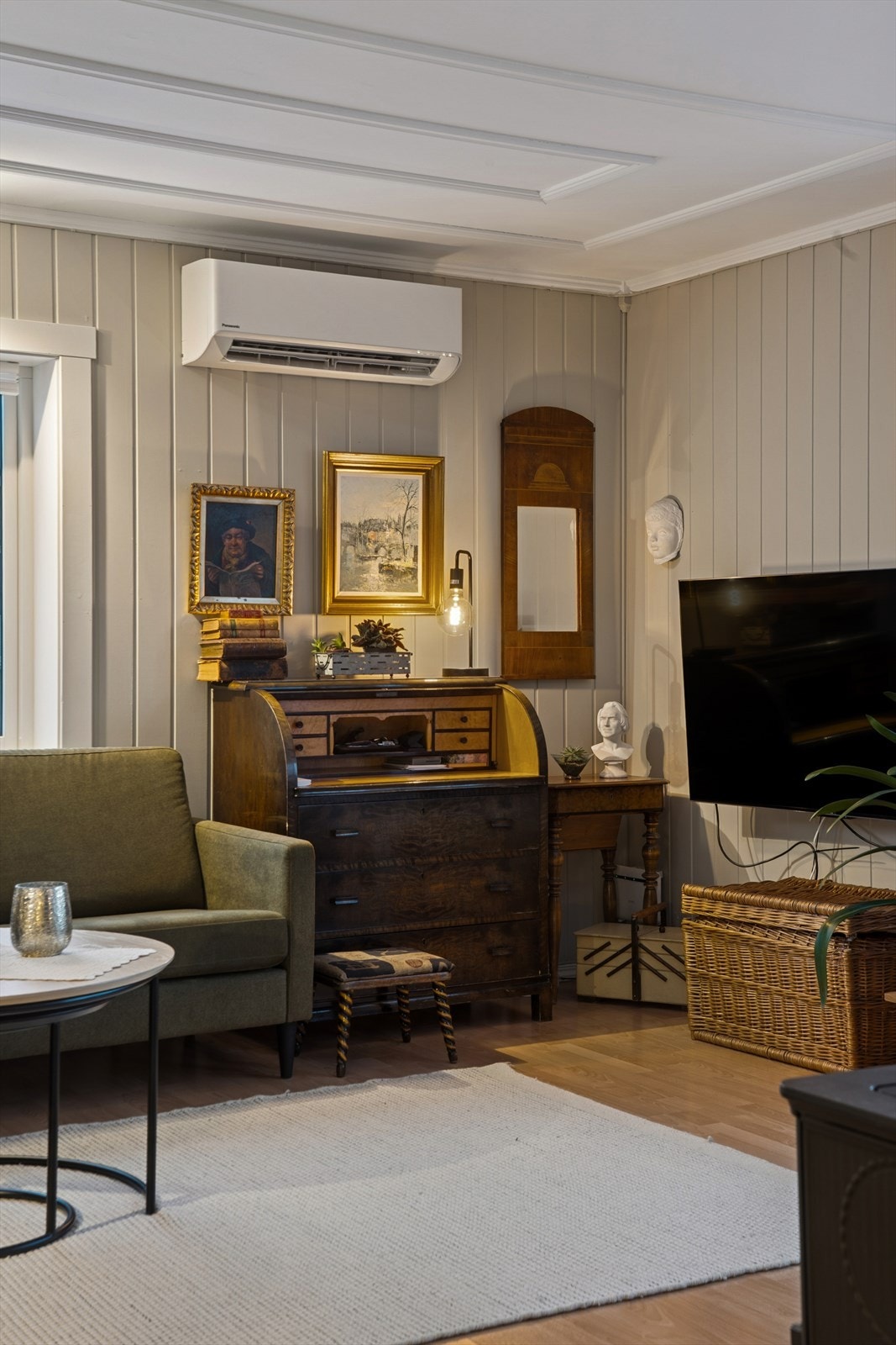 En varmepumpe i stuen gir jevn og god varme. Galleribilde