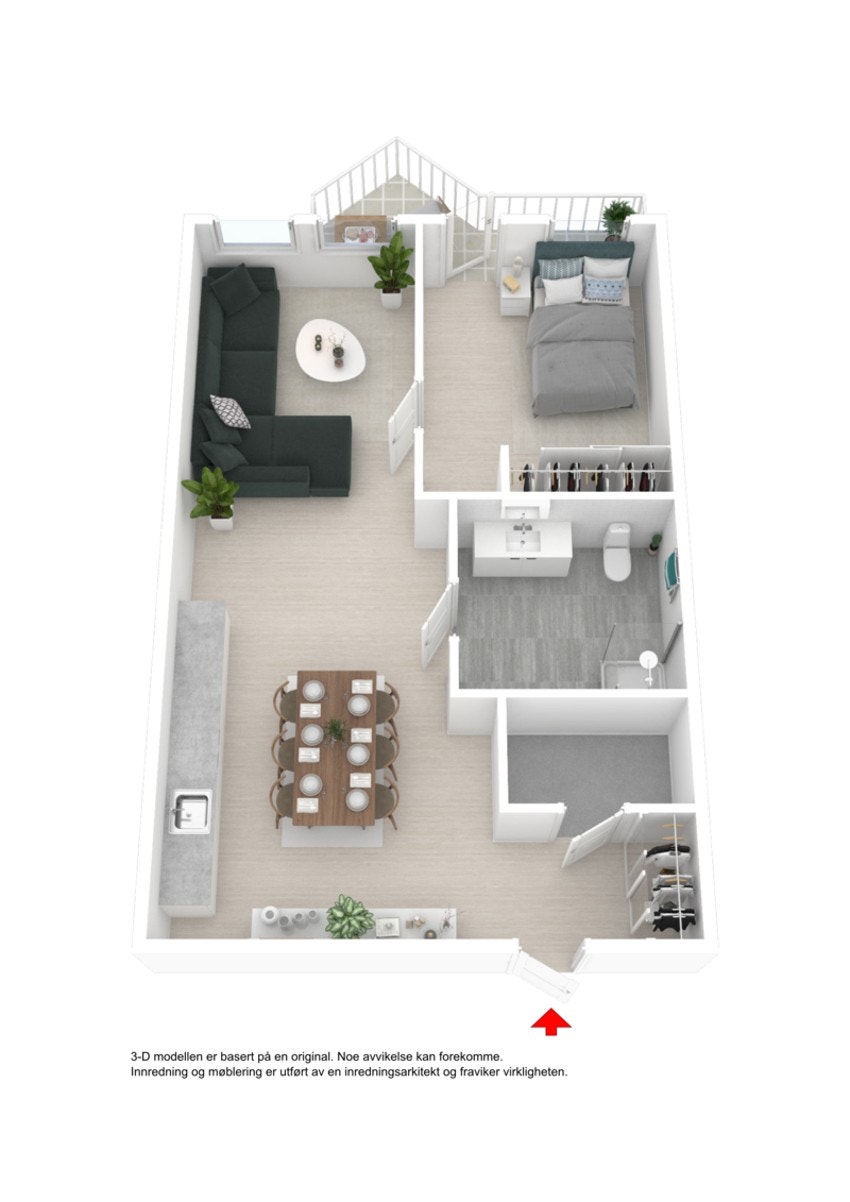 3D plantegning Galleribilde