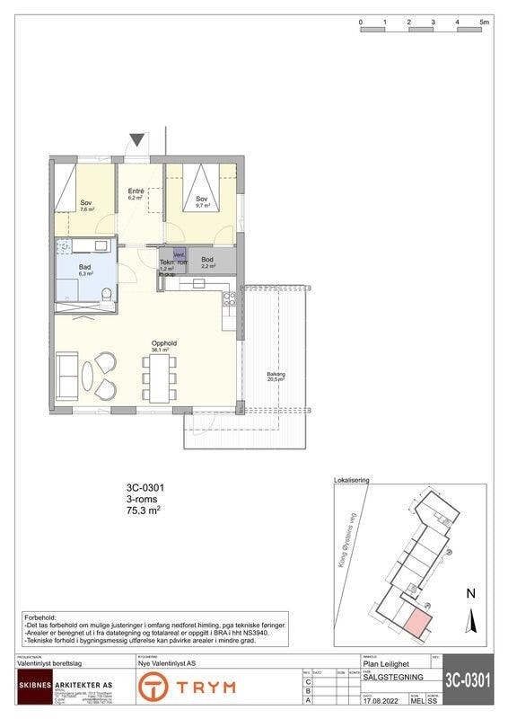Planskisse - 3C-301 Galleribilde