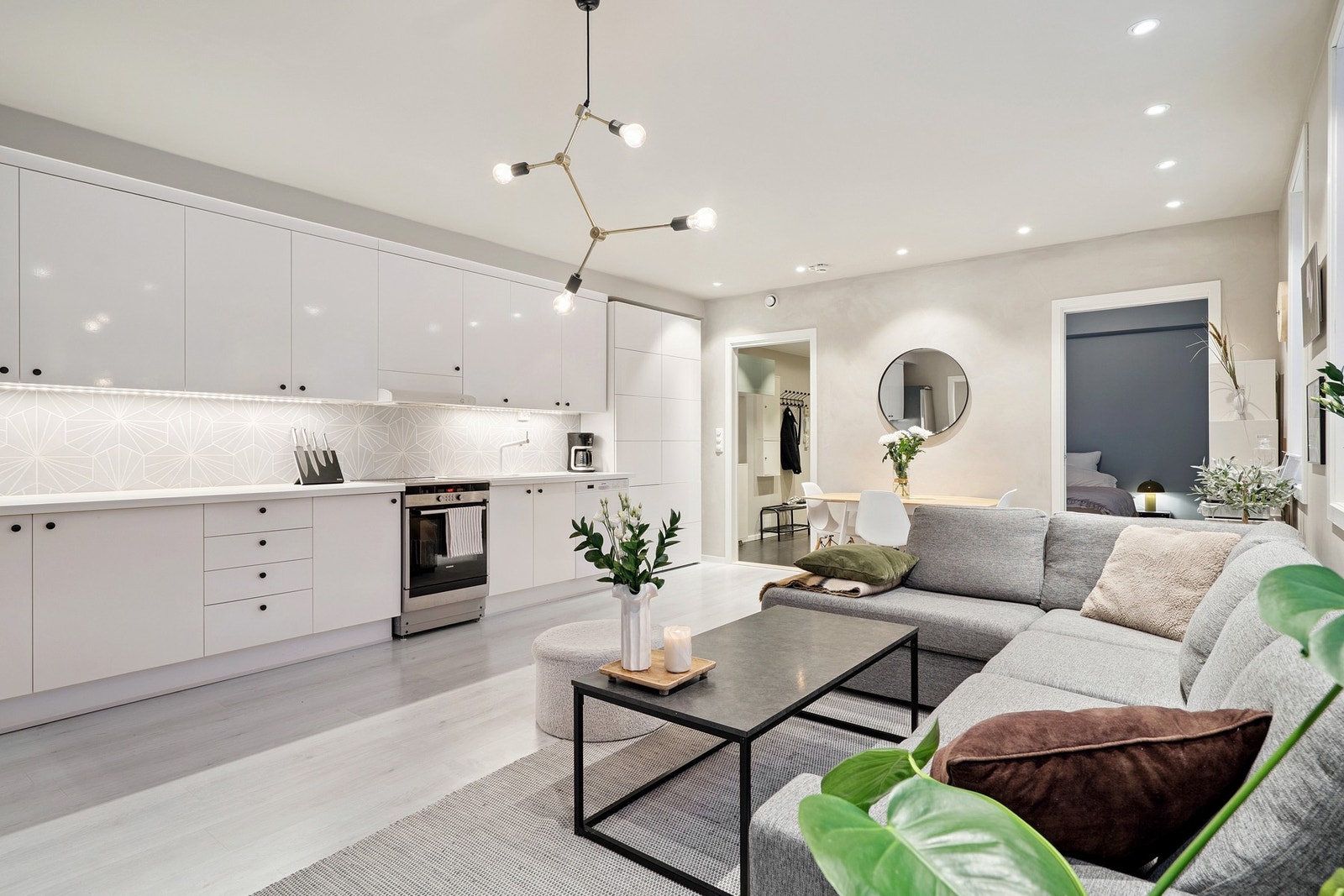 Leiligheten er lys og har en flott atmosfære. Galleribilde