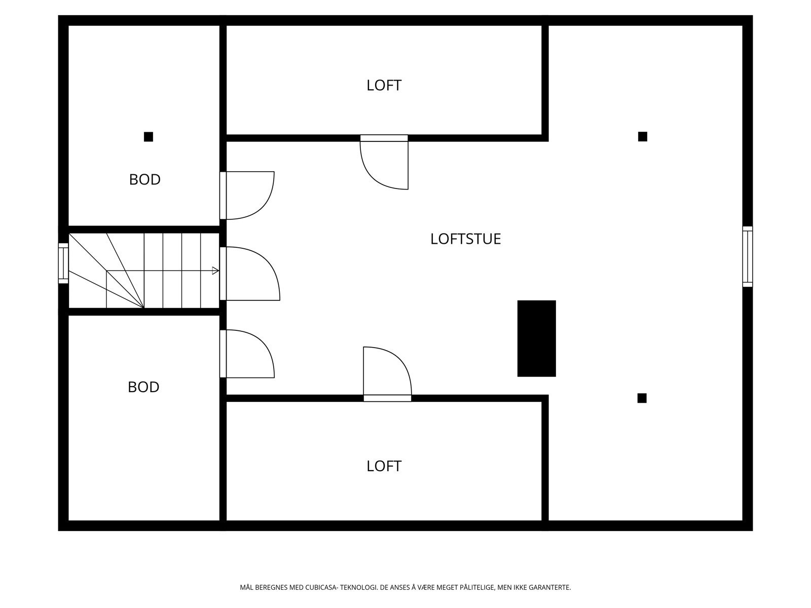 Plantegning loftsstue Galleribilde