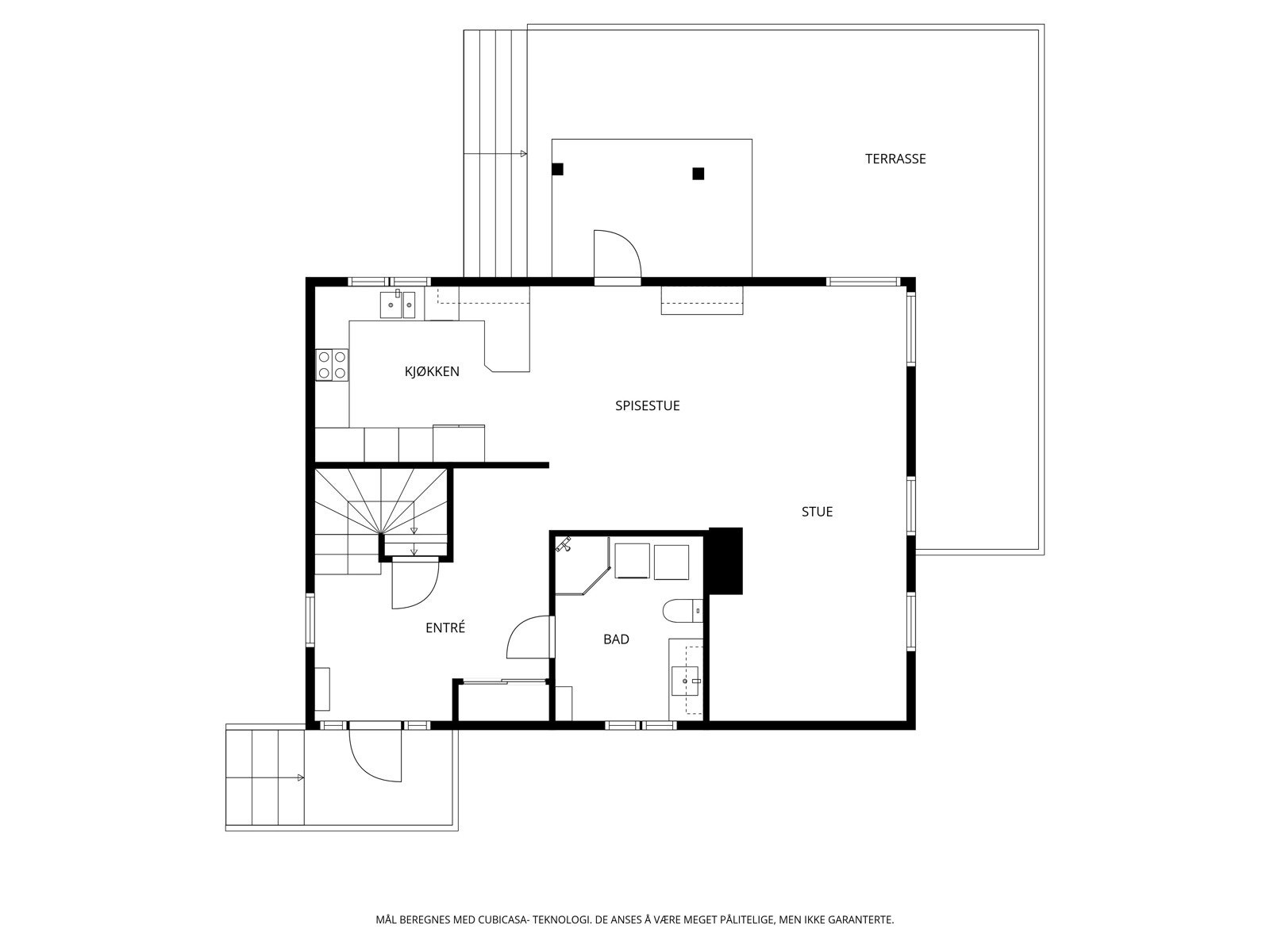 Plantegning 1. etasje Galleribilde