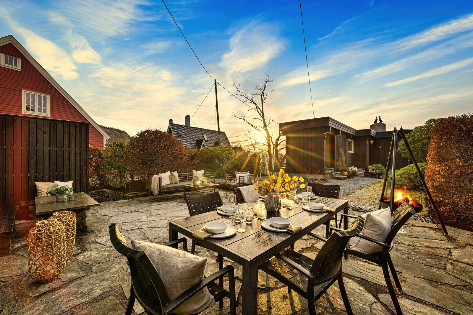 Lune utesoner som gir gode solforhold og skjerming. Galleribilde