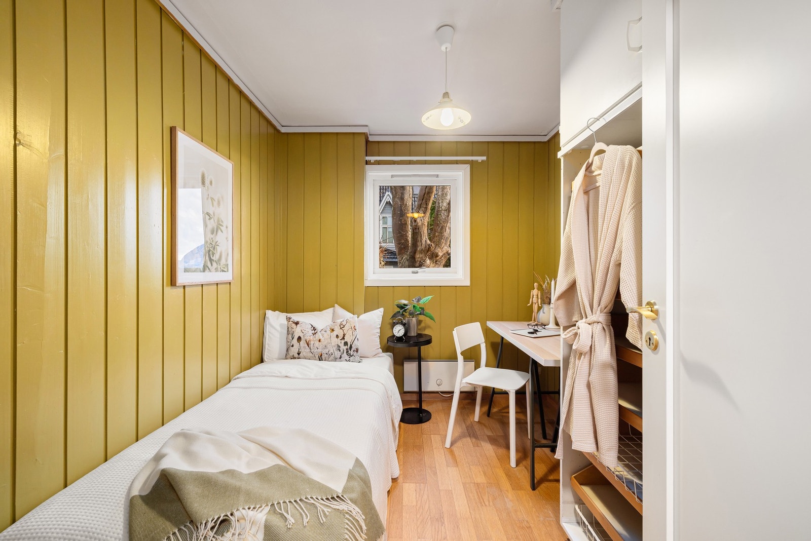 De tredje og minste rommet måler 6,7 kvm. Galleribilde