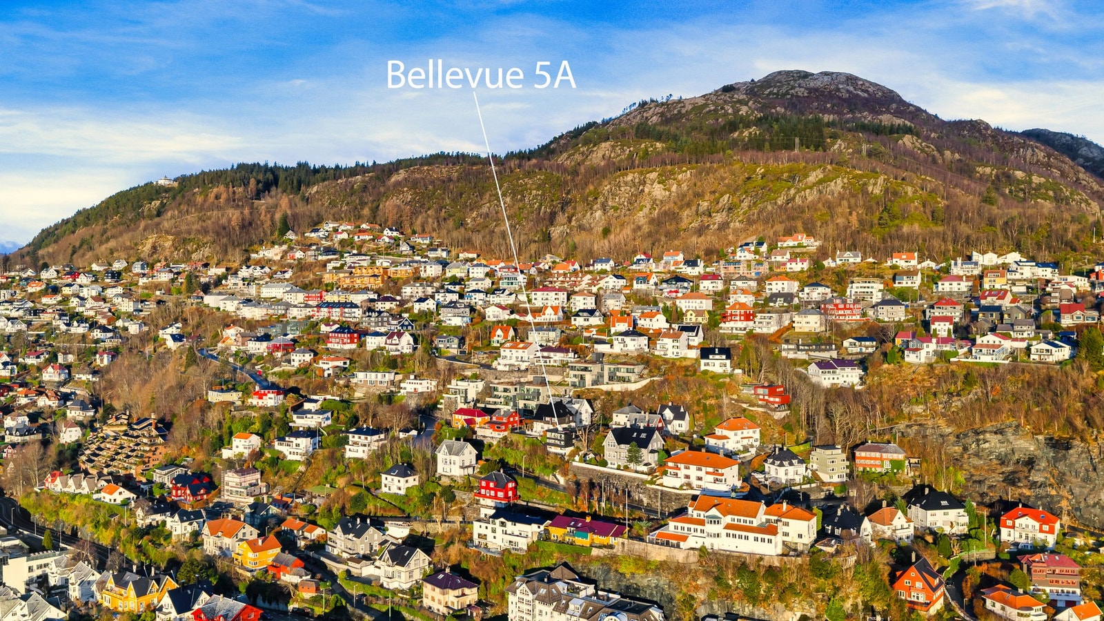 For den naturglade byr Bellevue på en sjelden kombinasjon av sentral beliggenhet og umiddelbar tilgang til rekreasjon. Byfjellene, Fjellveien, Fløyen, Isdalen og Ulriken ligger kun en kort tur unna, og gir utallige muligheter for turer i skog, mark og fje Galleribilde