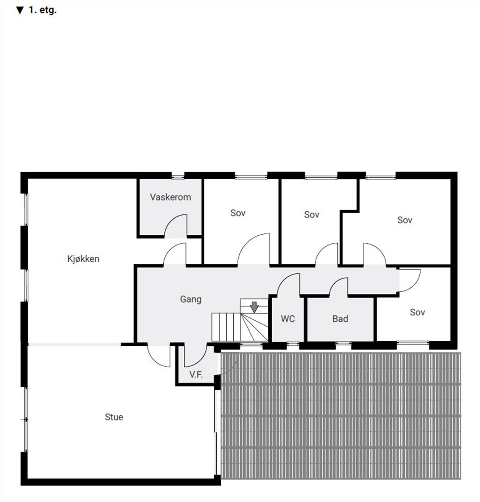 Plantegning 1.etg. Galleribilde