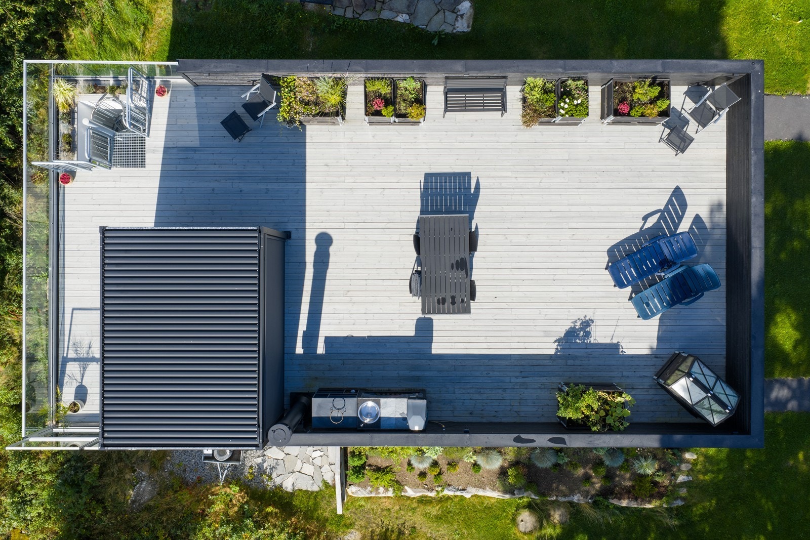 Takterrassen med pergola Galleribilde