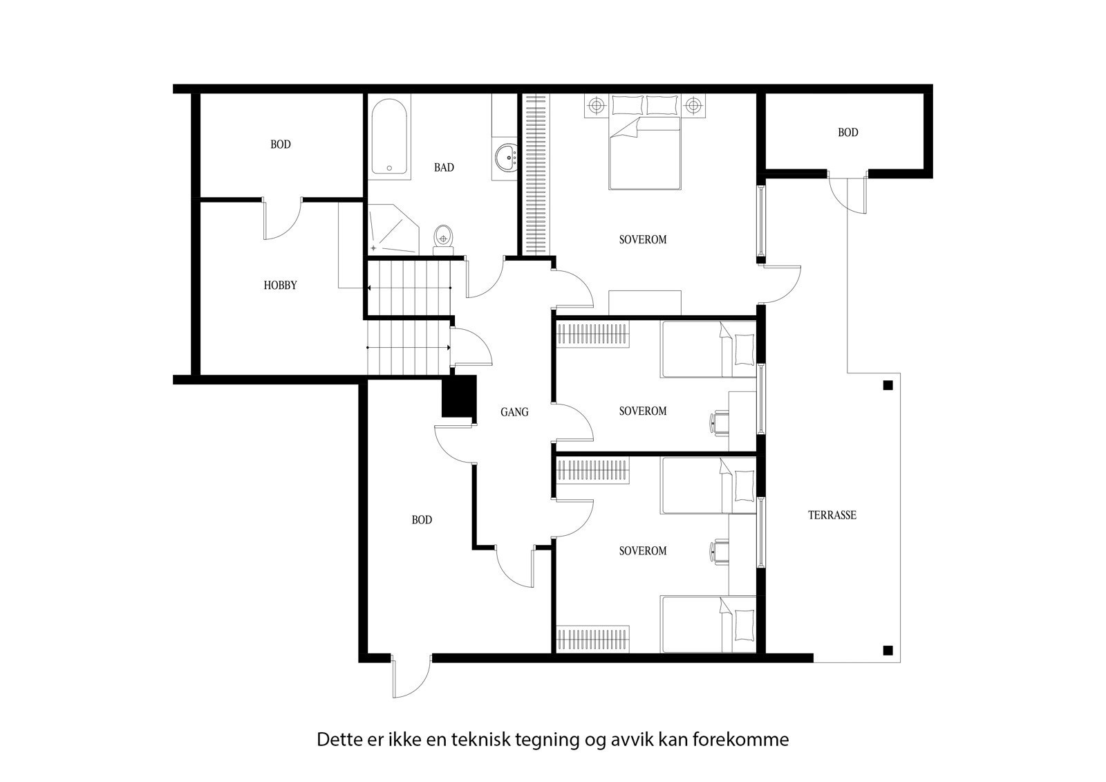 Plantegning underetasje Galleribilde