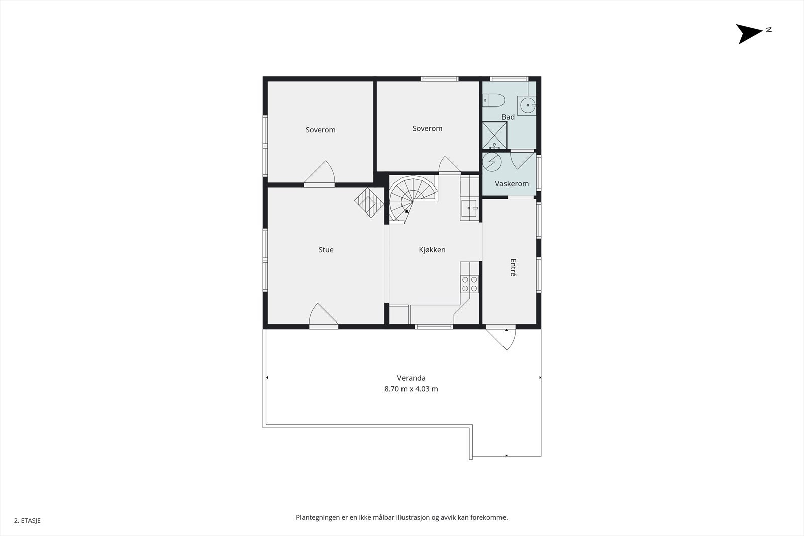 Plantegning - 1. etg. Galleribilde
