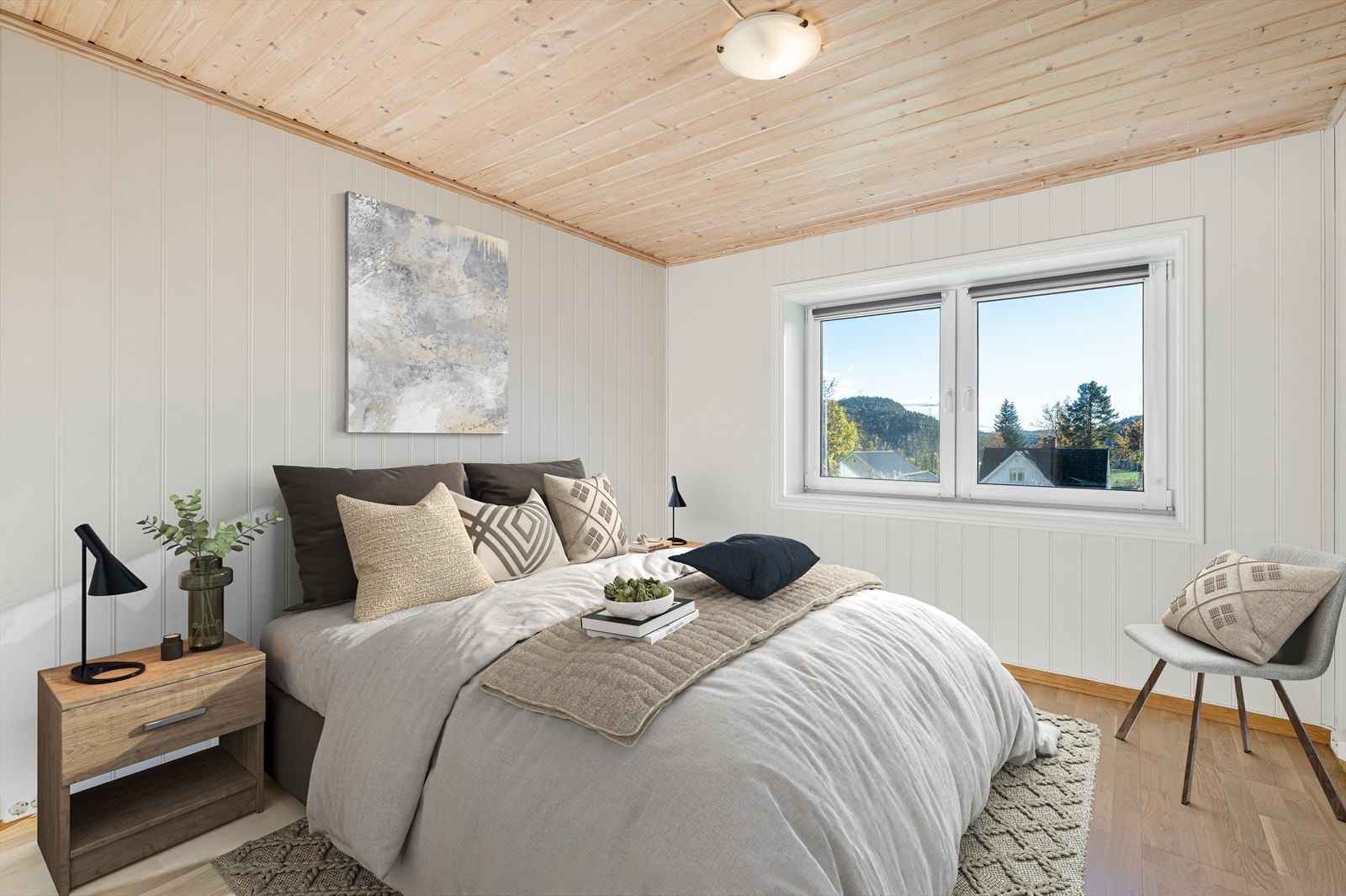 Soverom u.etg. (møbleringen er en illustrasjon med digital møblering) Galleribilde