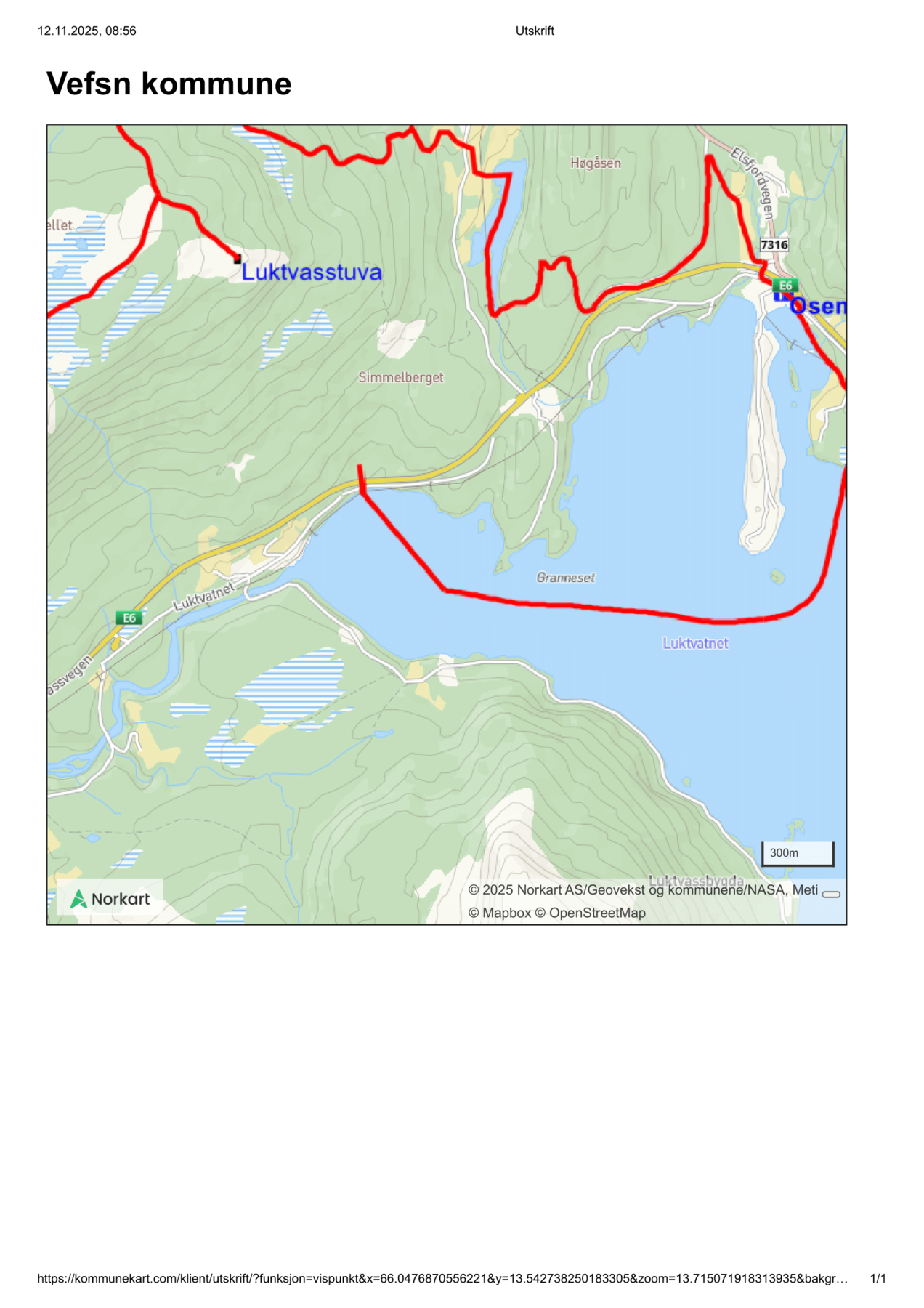 Løypekart for snøscooter i området. Galleribilde