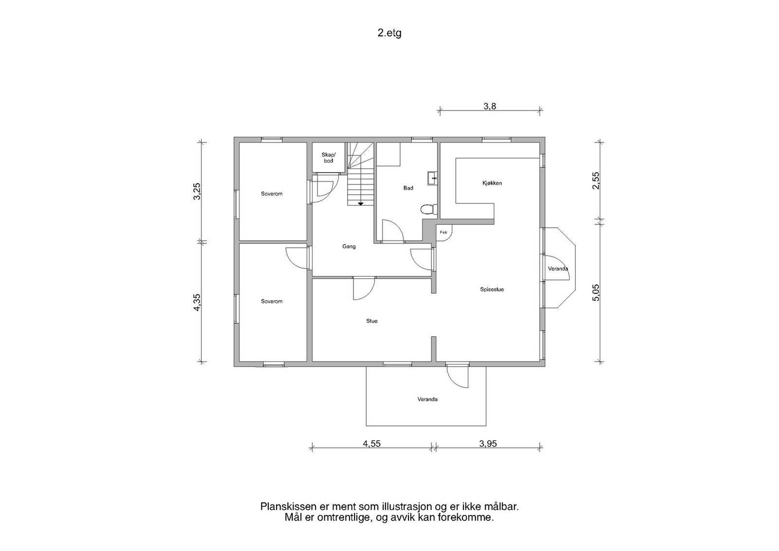 Plantegning 2.etg Galleribilde