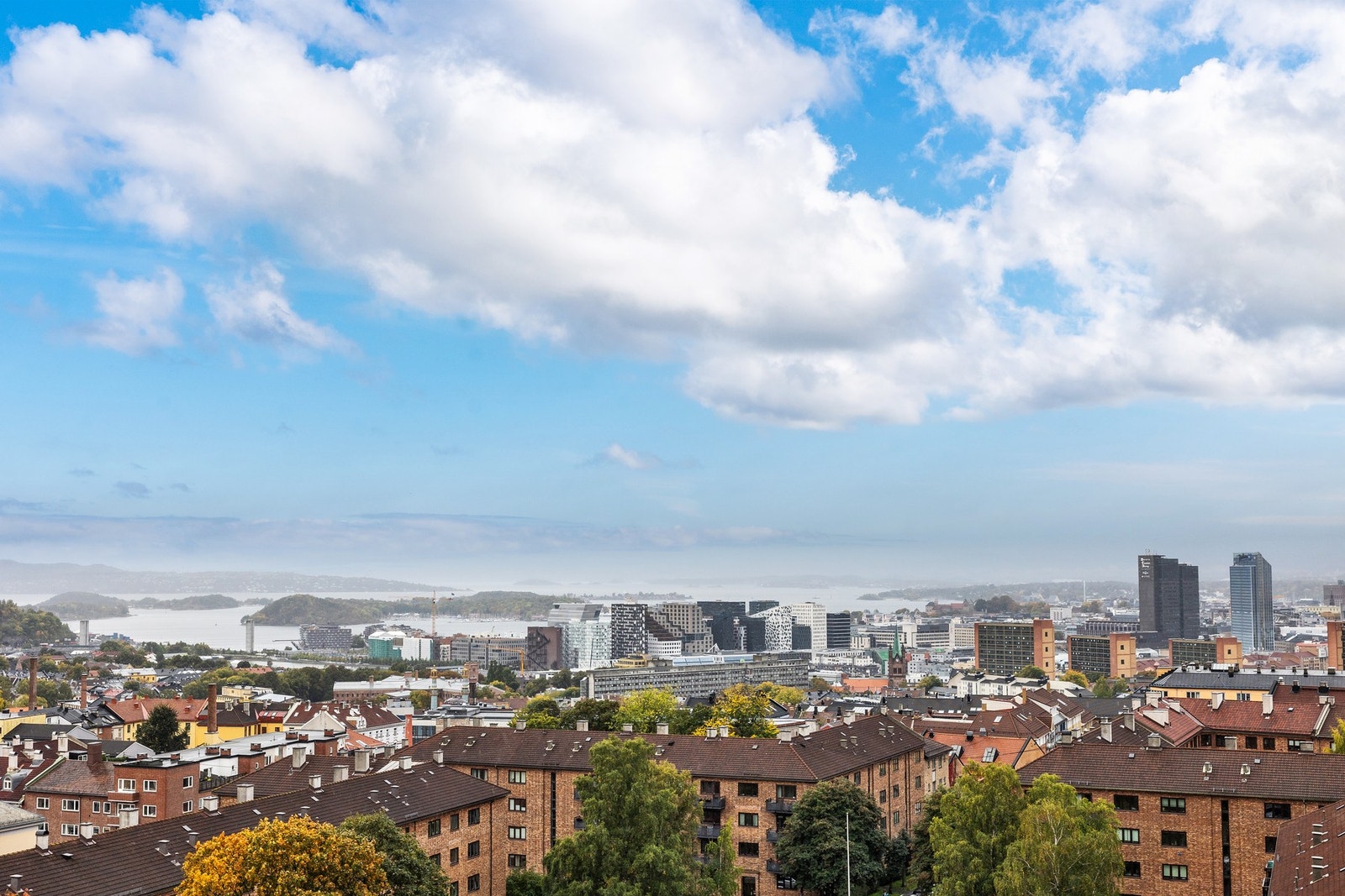 Utsikt fra felles takterrasse Galleribilde