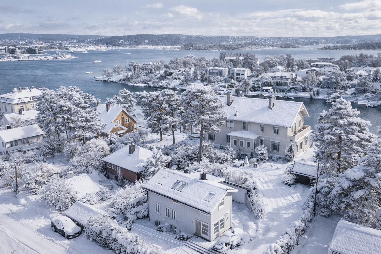 Velkommen til Christian Benneches vei 8e v/Sarah Aamodt og Christian Aamodt - Sem og Johnsen eiendomsmegling. Foto Daniel Bergsagel/AI-generert. Galleribilde