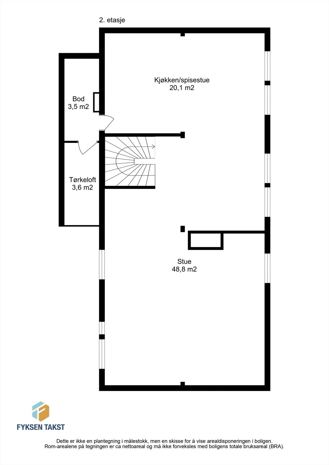 Planskisse for 2. etasje. Galleribilde
