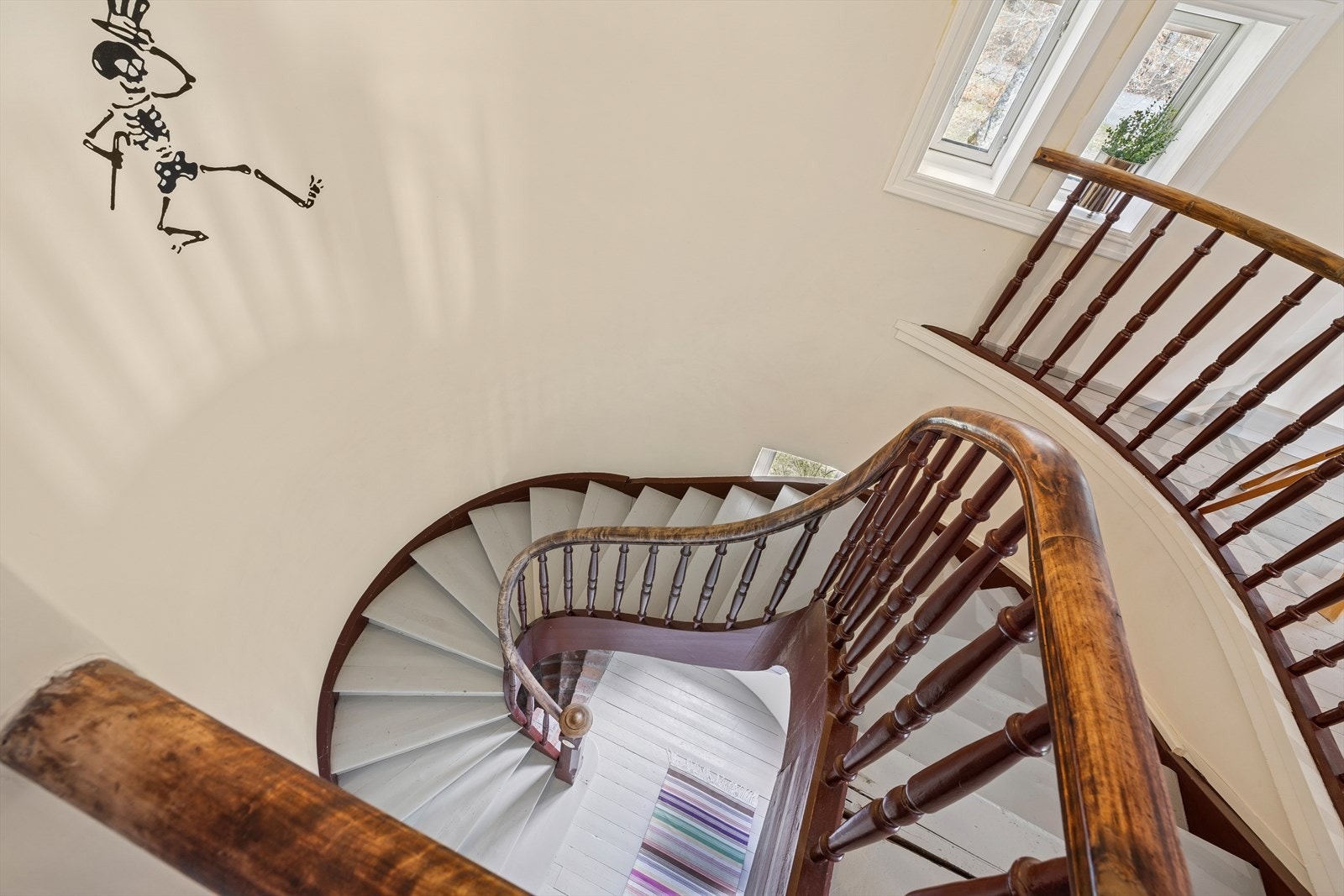 Trappen er original, men ble nøye demontert for restaurering. Galleribilde