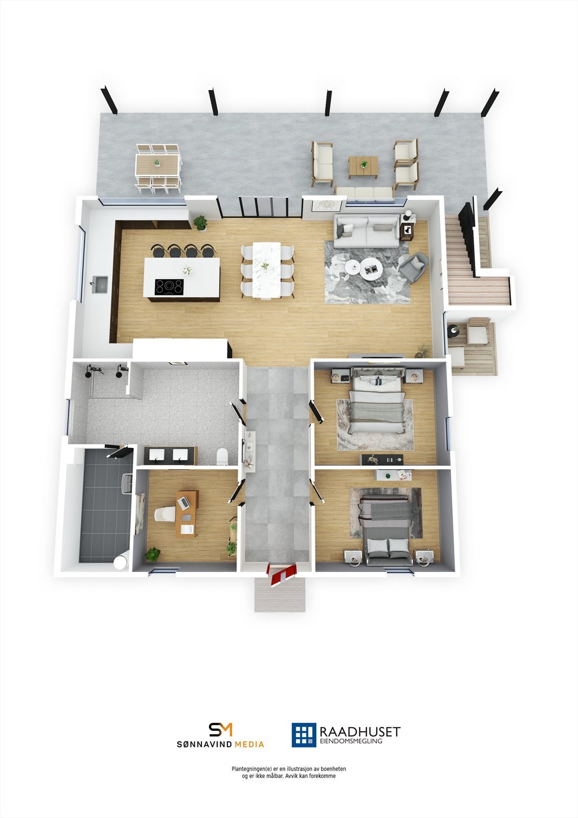 3D Plantegning Galleribilde