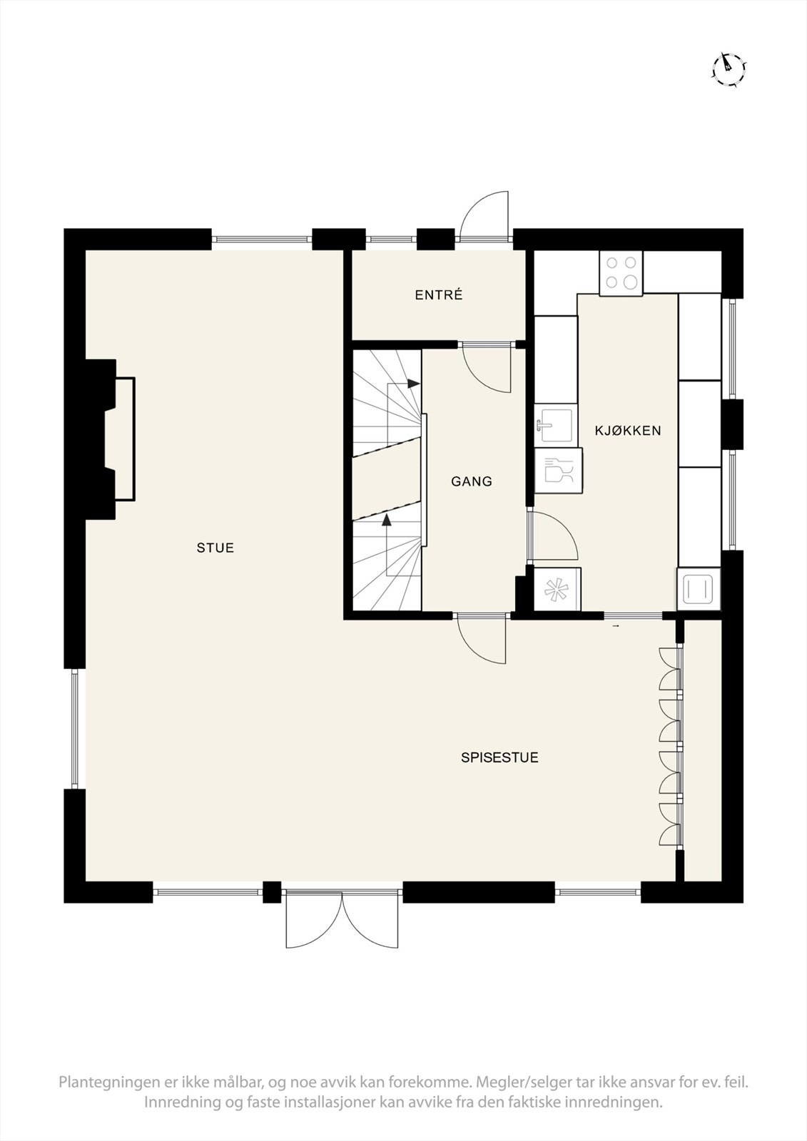 Plantegning 1. etasje Galleribilde