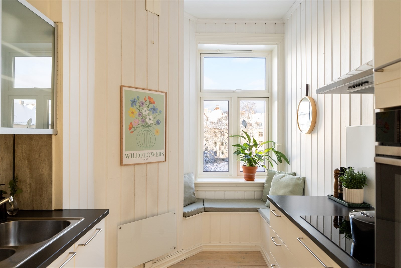 I hjørnet er det det en meget hyggelig sittehjørne Galleribilde