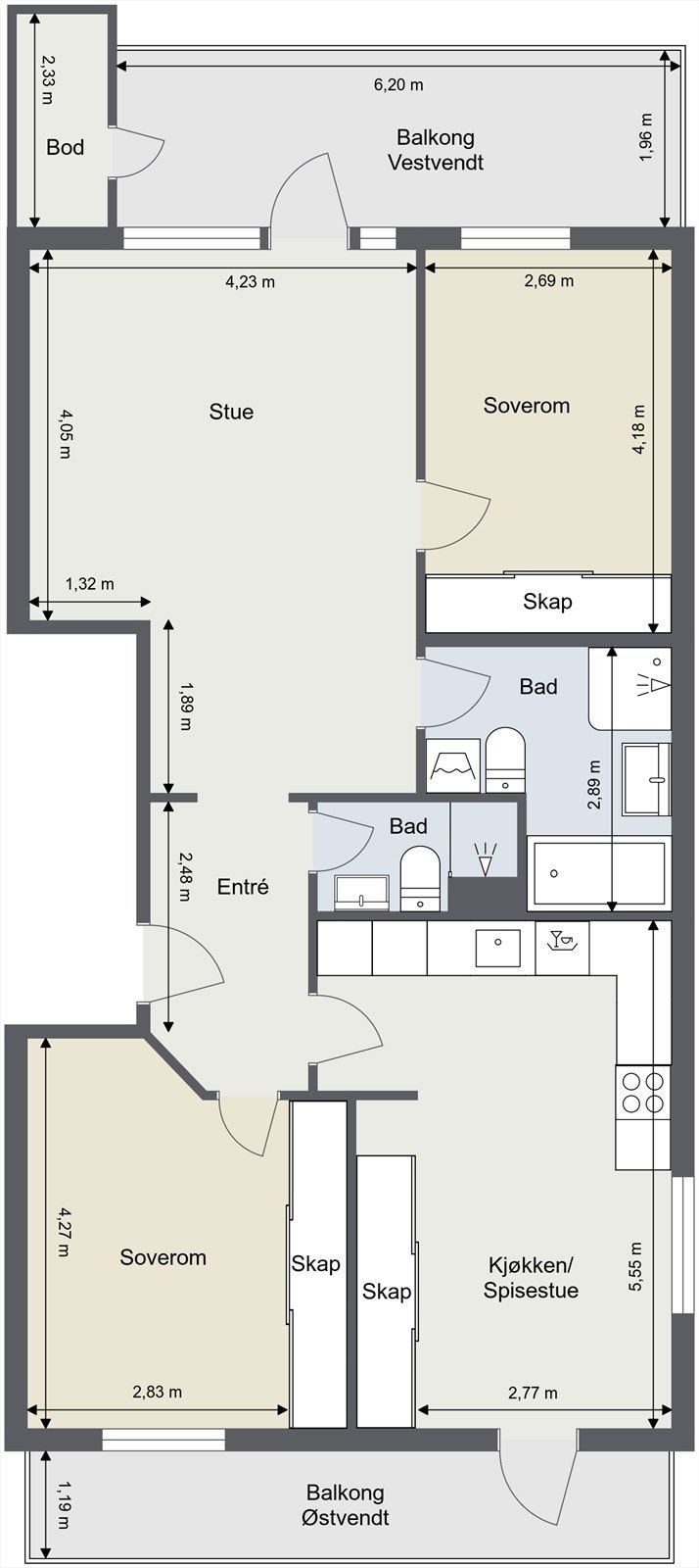 Plantegning Galleribilde